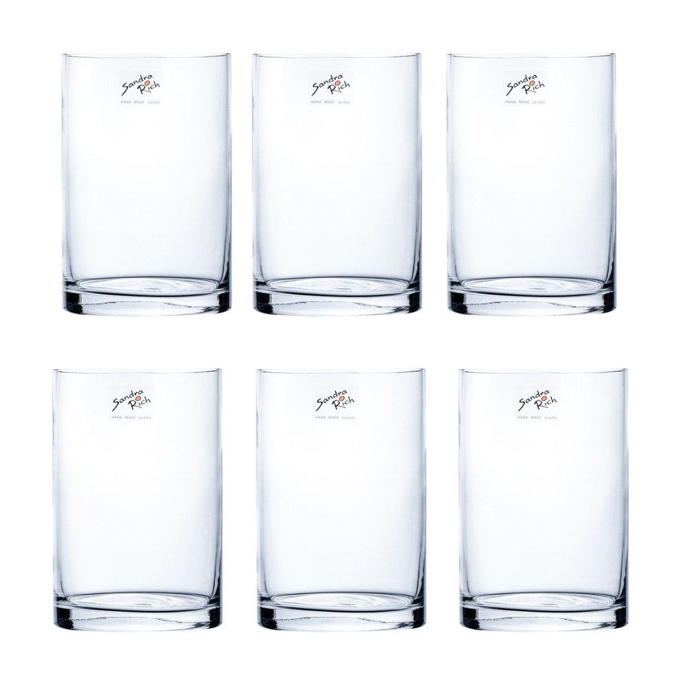 Sandra Rich Dekovase Cyli Cold Cut, Cold Cut, transparent, Windlicht, Teelichthalter, Kerzenglas, H: 15cm