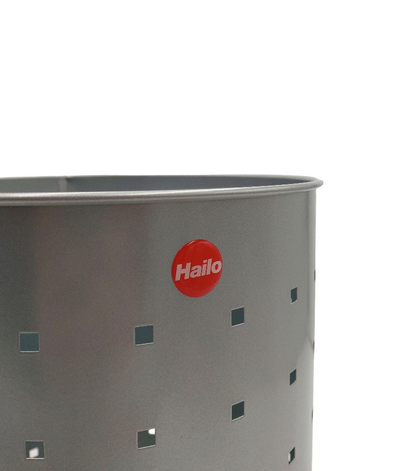 Hailo Mülleimer Hailo Abfalleimer 15L silber Mülleimer Papierkorb Abfallsammler Müllbe