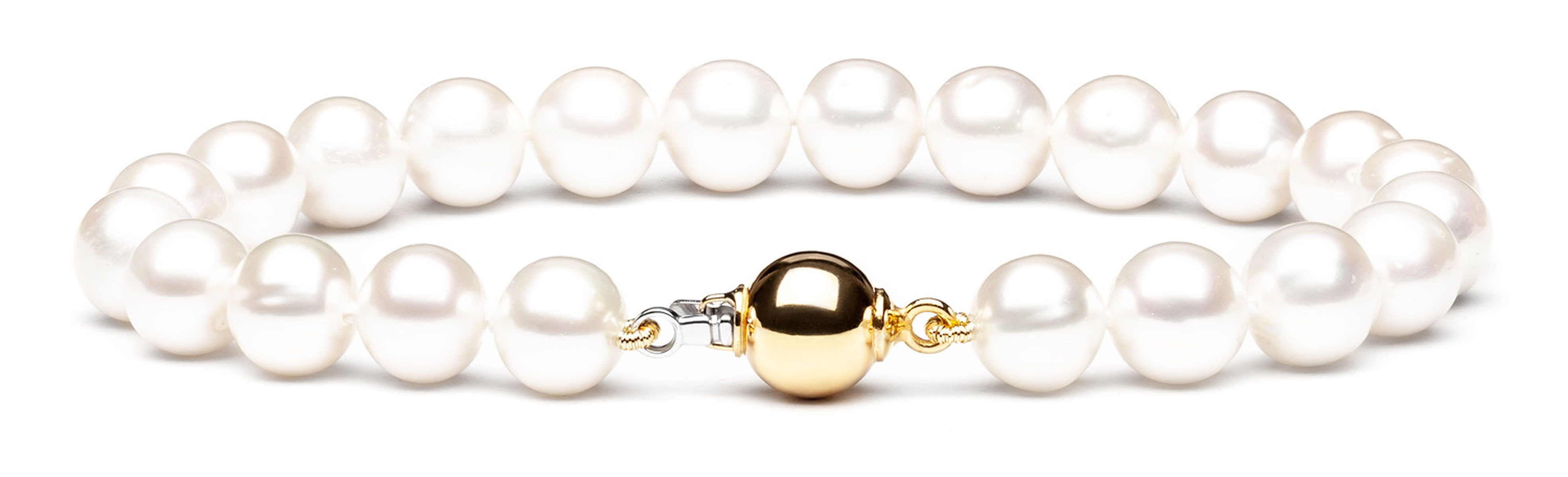 Gaura Pearls Perlenarmband klassisch-elegant weiß rund günstig online kaufen