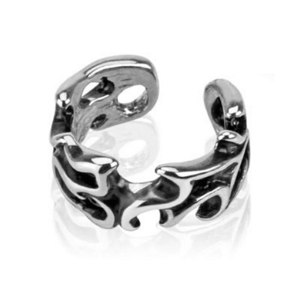 BUNGSA Ohrklemme Ohrklemme Blätter silber aus Messing Unisex (1 Stück, 1-tlg), Ohrschmuck Ohrringe