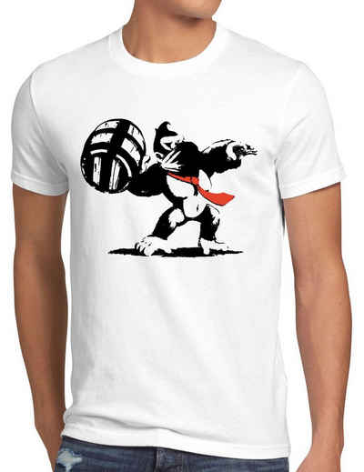 style3 Print-Shirt Herren T-Shirt Graffiti Kong donkey banksy geek snes nerd gamer switch nintendo