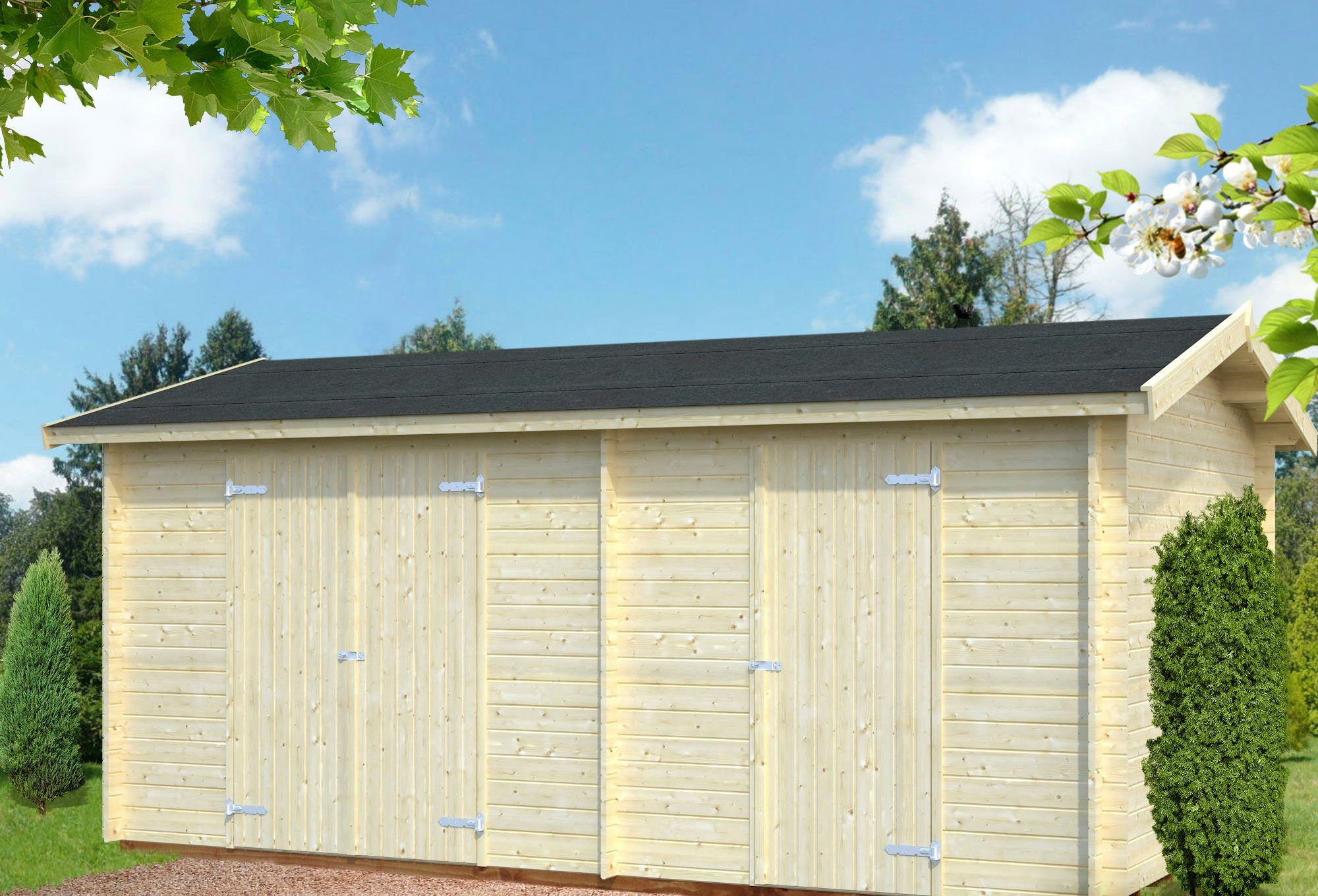 Palmako Gerätehaus Jari, BxT: 550x346 cm, natur