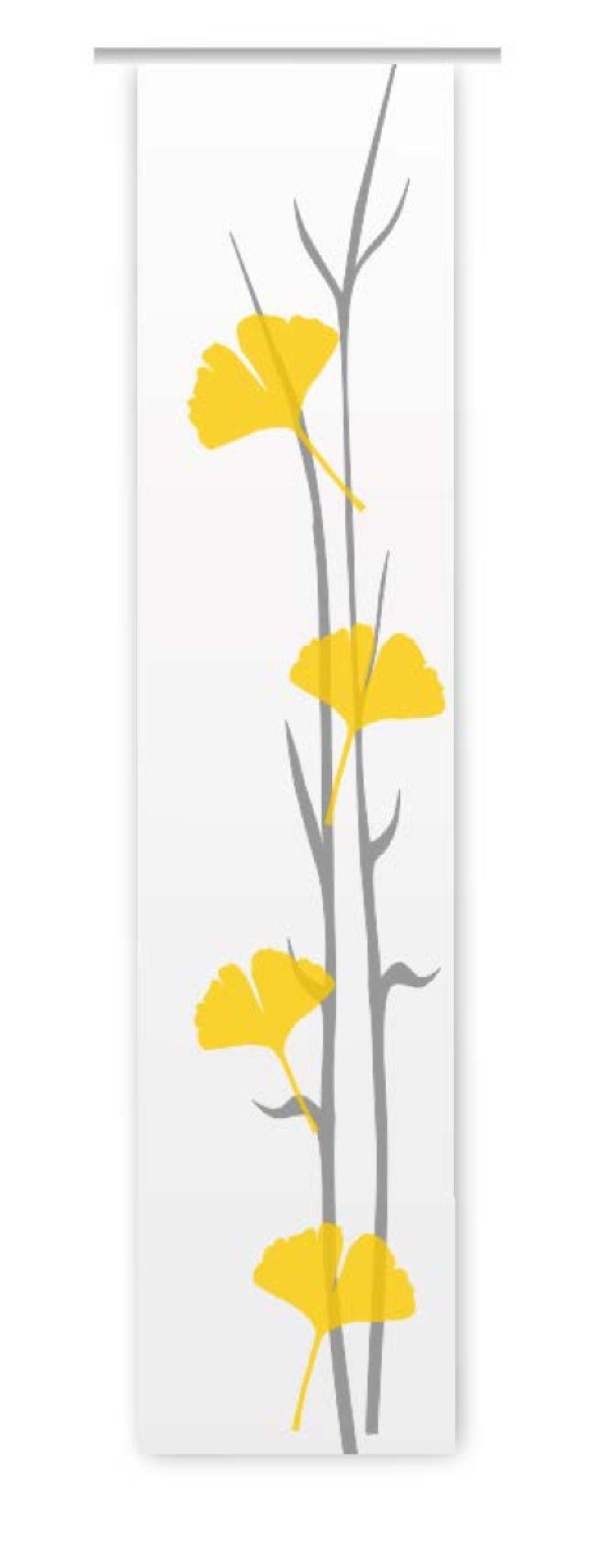gardinen-for-life Schiebegardine Ginkgo gelb plus Flächenvorhang günstig online kaufen