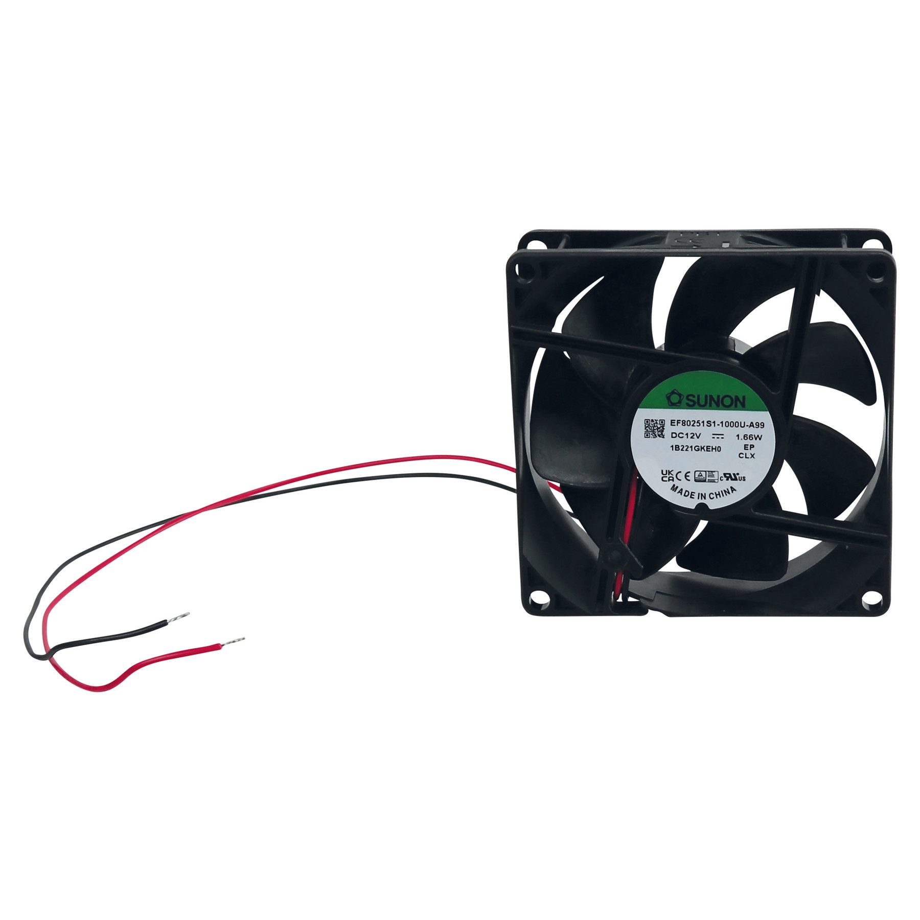 Sunon Gehäuselüfter SUNON Axiallüfter EF80251S11000UA99, 80x80x25, 12V, 1,66W