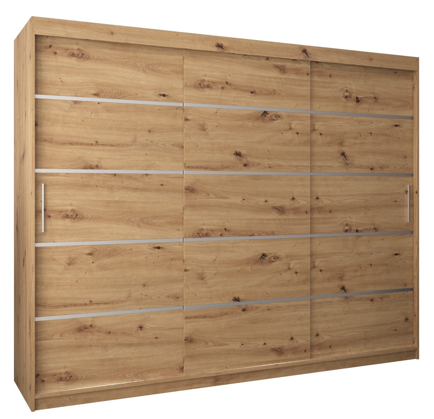 ABIKS MÖBEL Kleiderschrank Verona 1 Schlafzimmerschrank Schiebetüren - Kleiderstange und Regalen