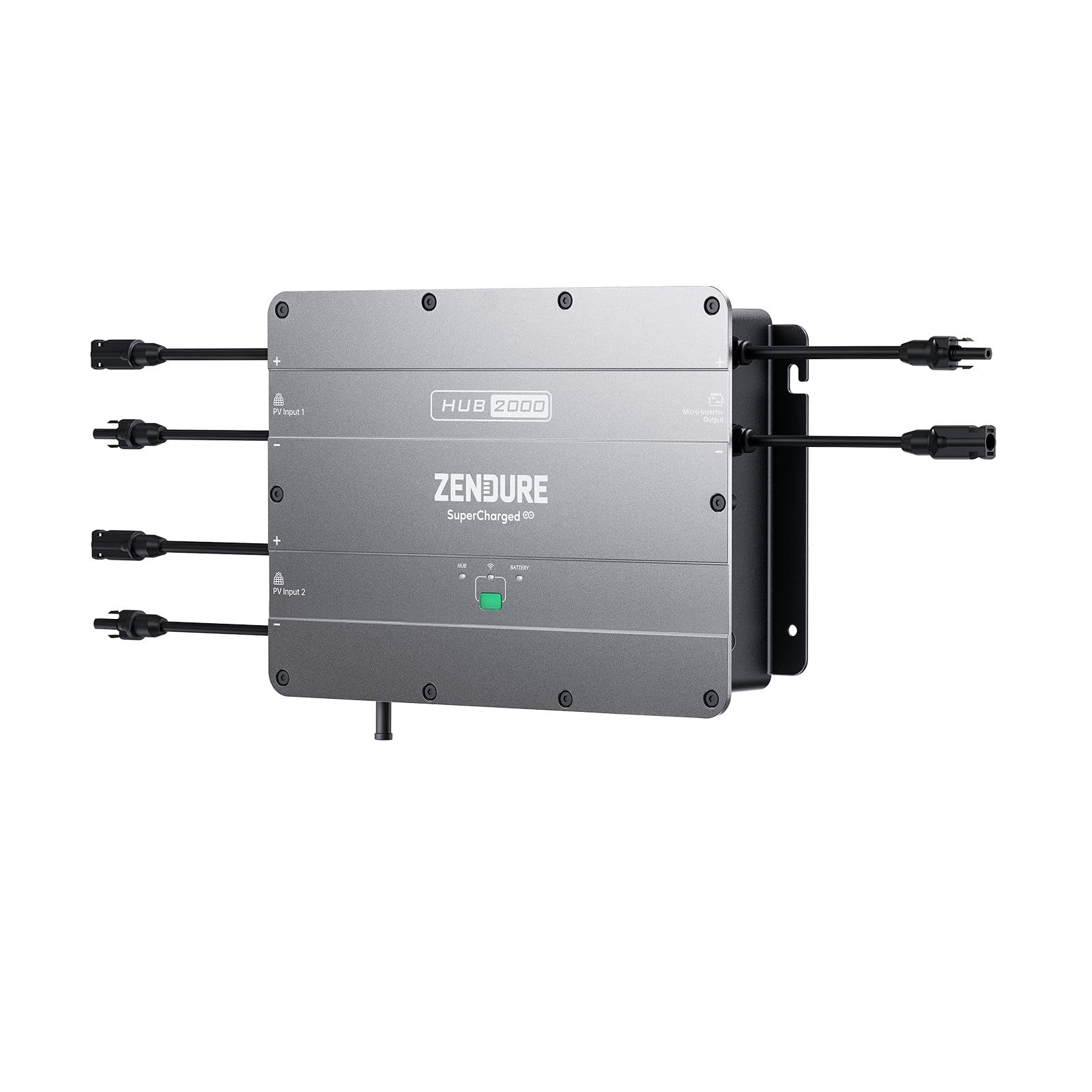 ZENDURE SuperCharged Solaranlage HUB 2000, 1200W Ausgang, Kann mit AB1000 oder AB2000 verwendet werden, Zweifacher MPPT, Wasserdicht IP65, 10 Jahre Garantie, Drahtlose Verbindung: Bluetooth, 2.4GHz & 5GHz Wi-Fi
