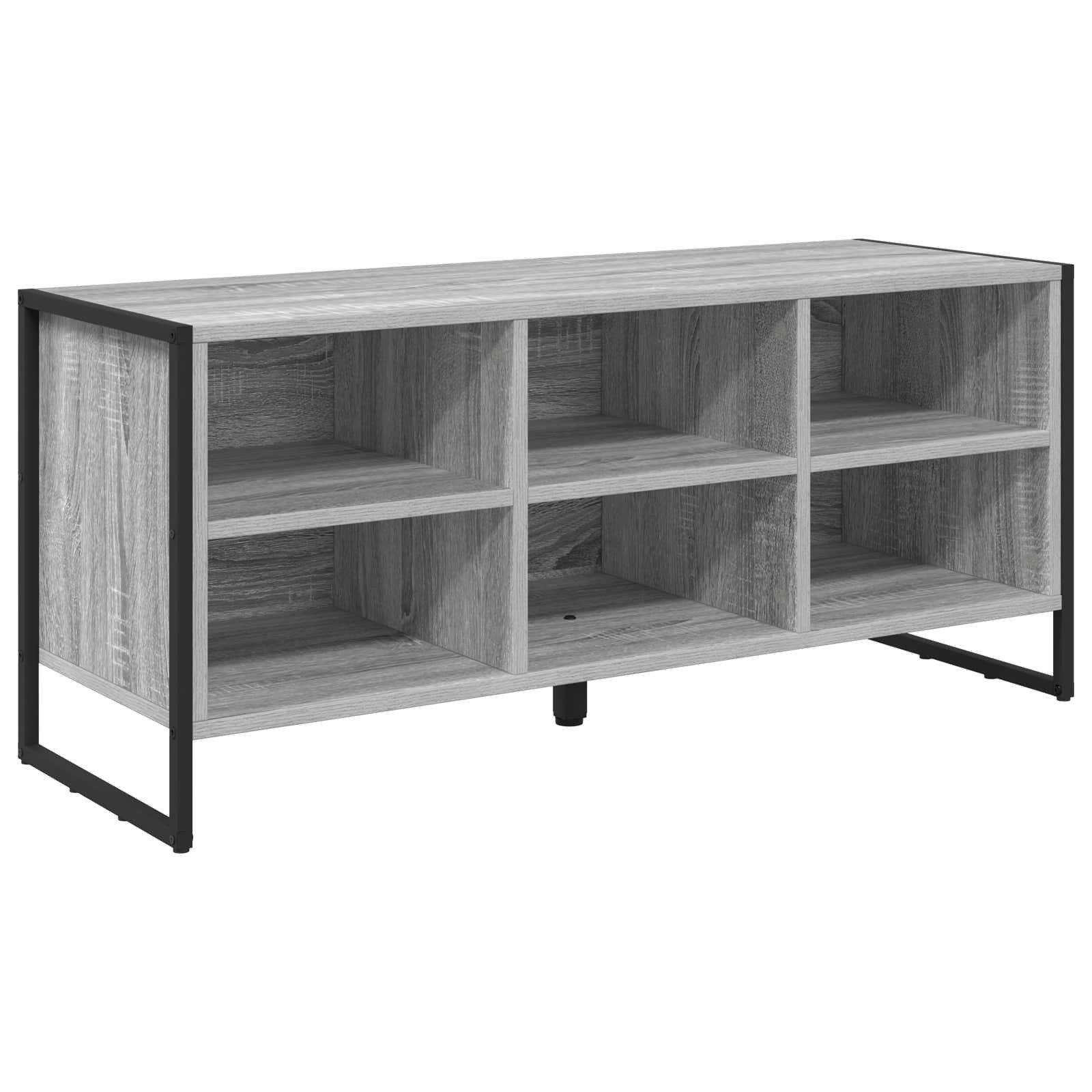 vidaXL Schuhregal Schuhschrank 100 x 35 x 44 cm Holzwerkstoff Graues Sonoma, 1-tlg.