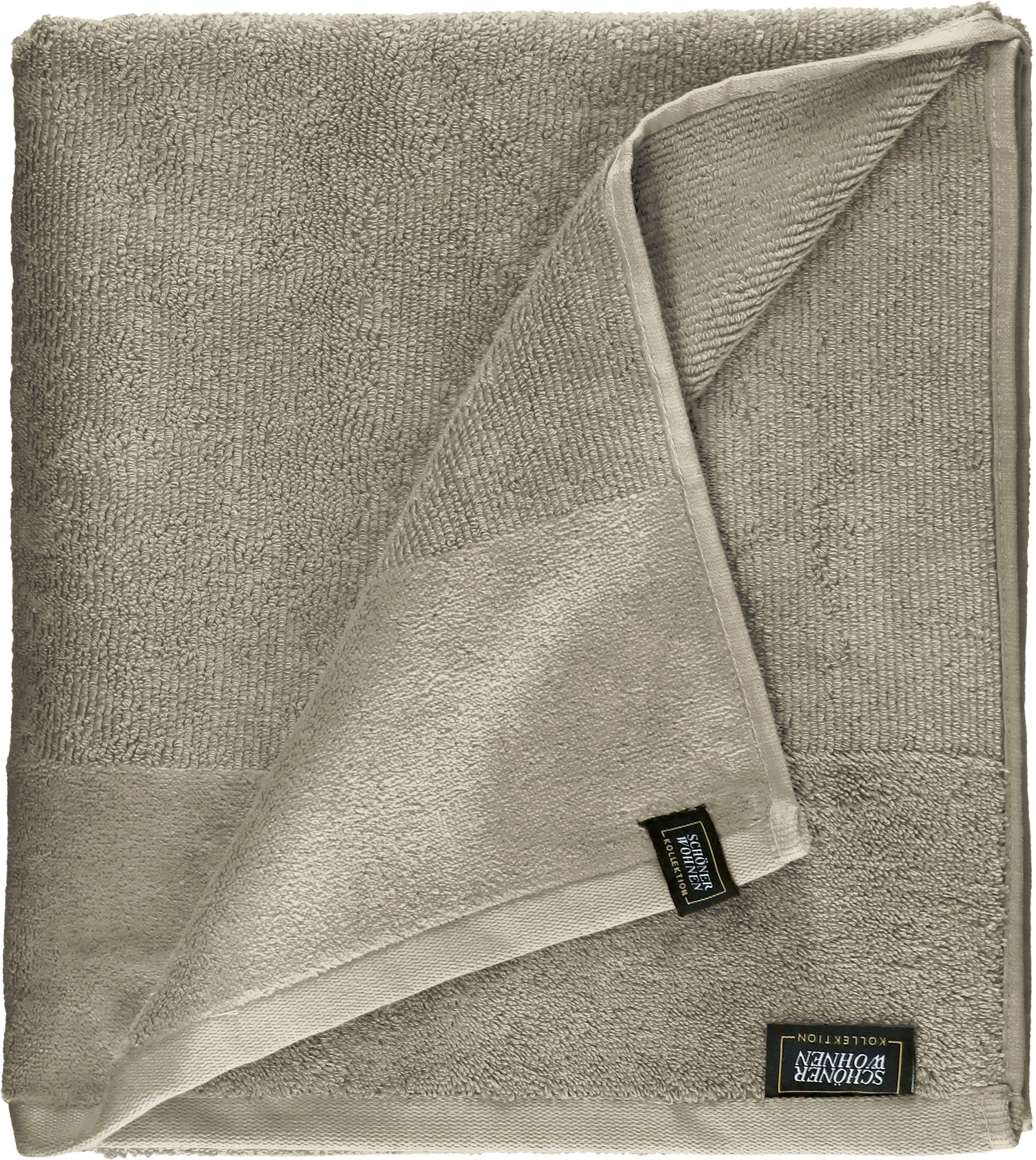 SCHÖNER WOHNEN-Kollektion Badetuch "Sense" mit Velourborte, hautschmeicheln günstig online kaufen