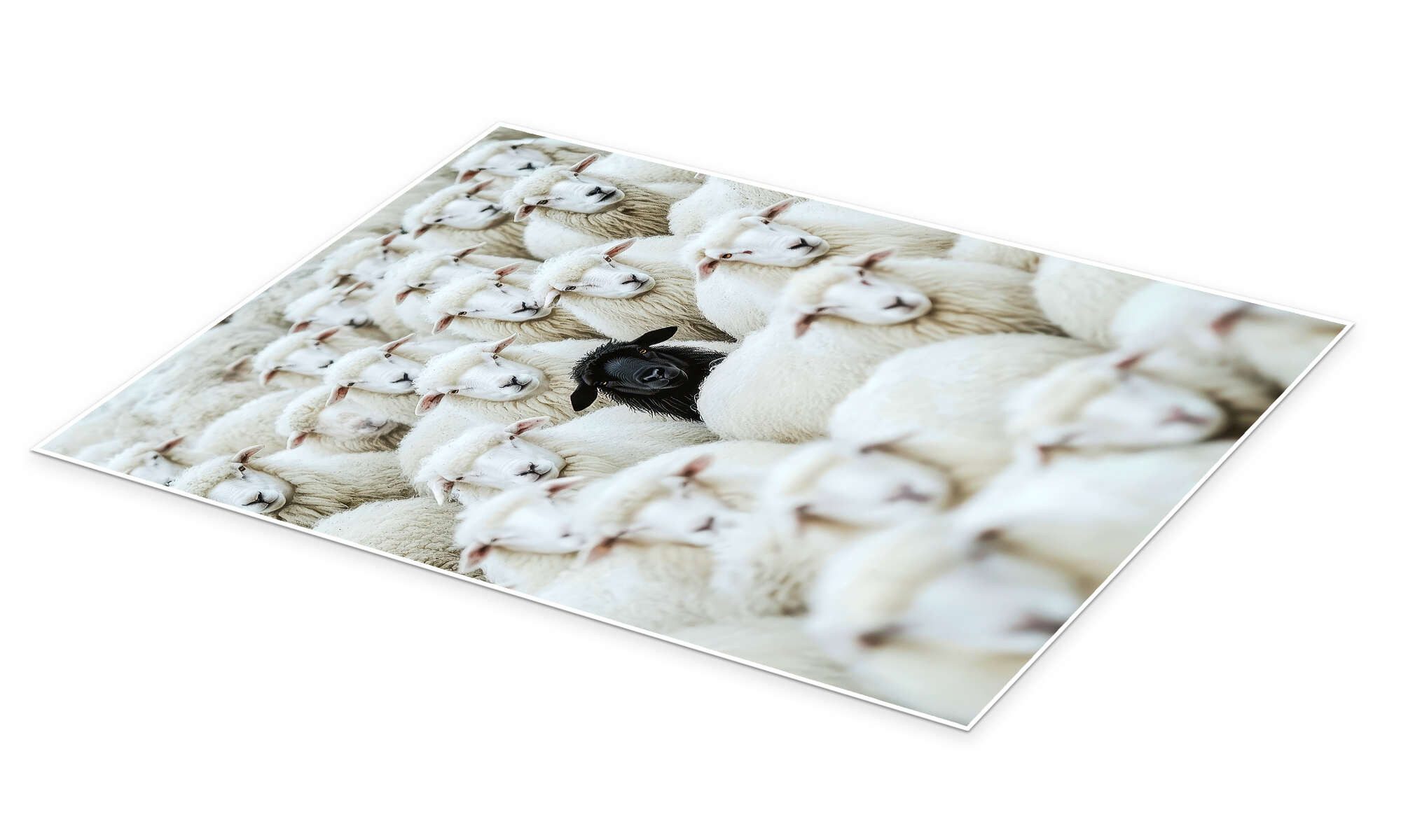 Posterlounge Wandbild Schwarzes Schaf, Peter Roder, erhältlich als Poster, günstig online kaufen