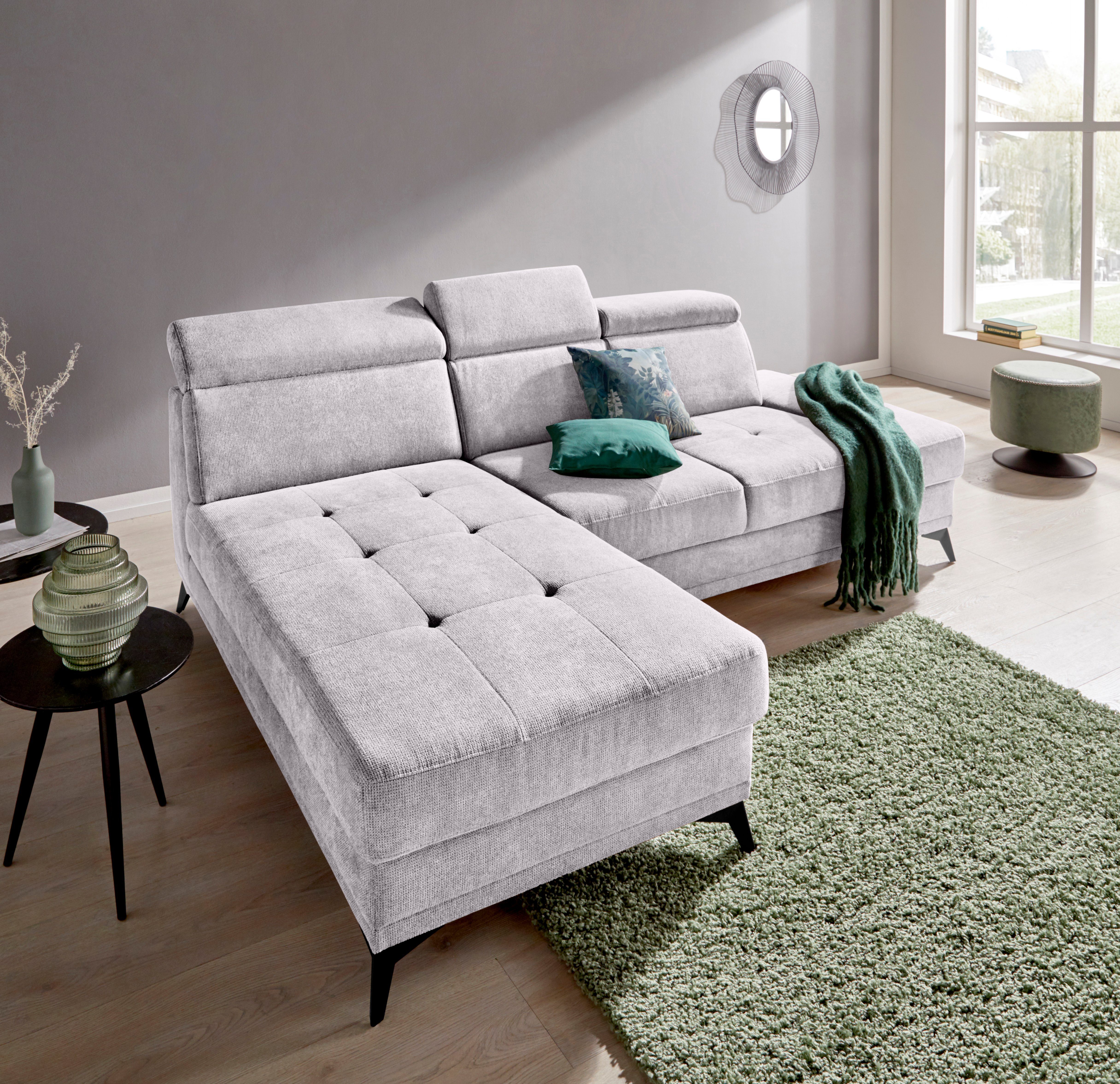 INOSIGN Ecksofa Cardiz L-Form, inkl.Kopfteilverstellung und günstig online kaufen