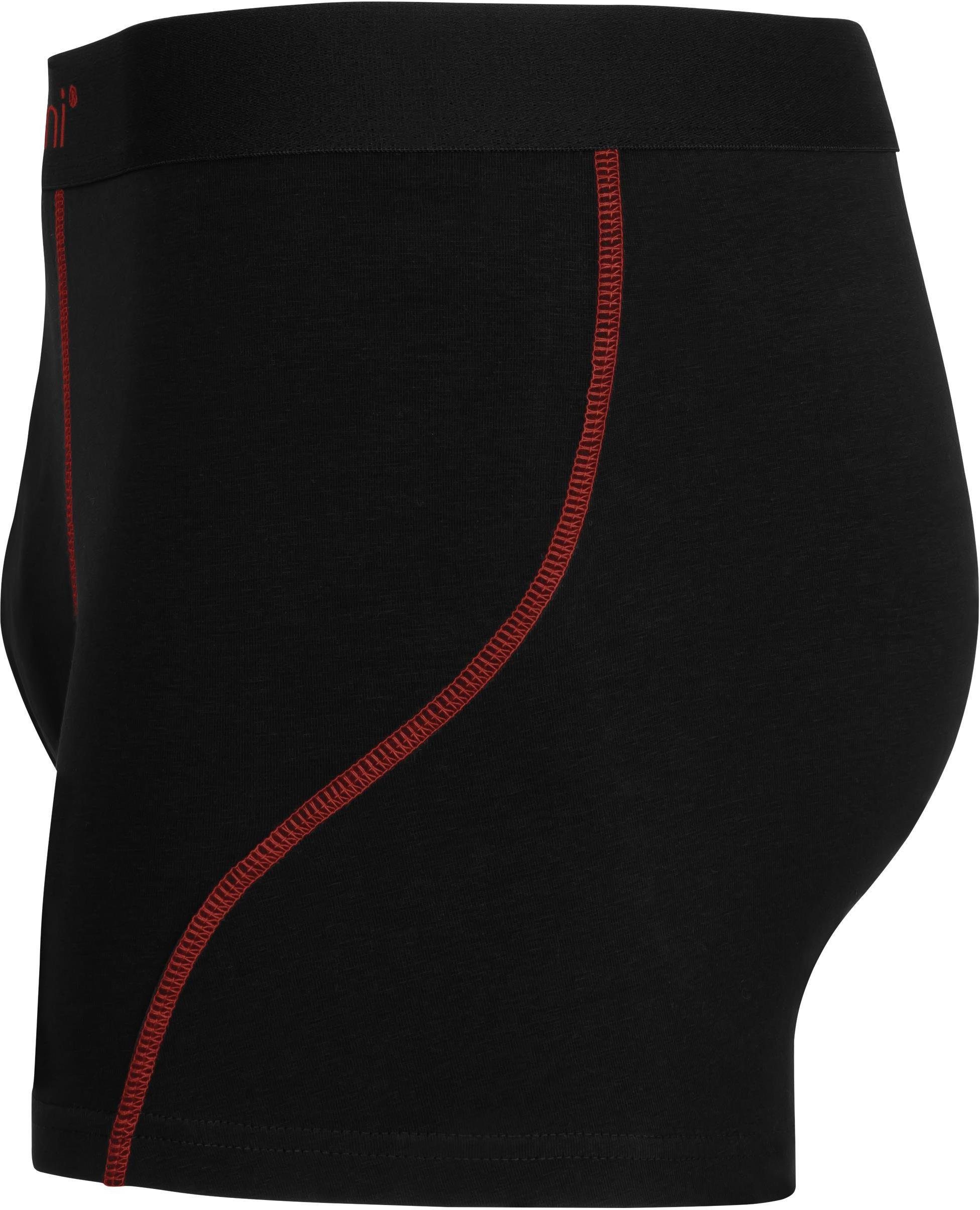 normani Boxershorts für Baumwolle Herren Männer x Baumwoll-Boxershorts atmungsaktiver 12 Lachs/Rot/Schwarz Unterhose aus