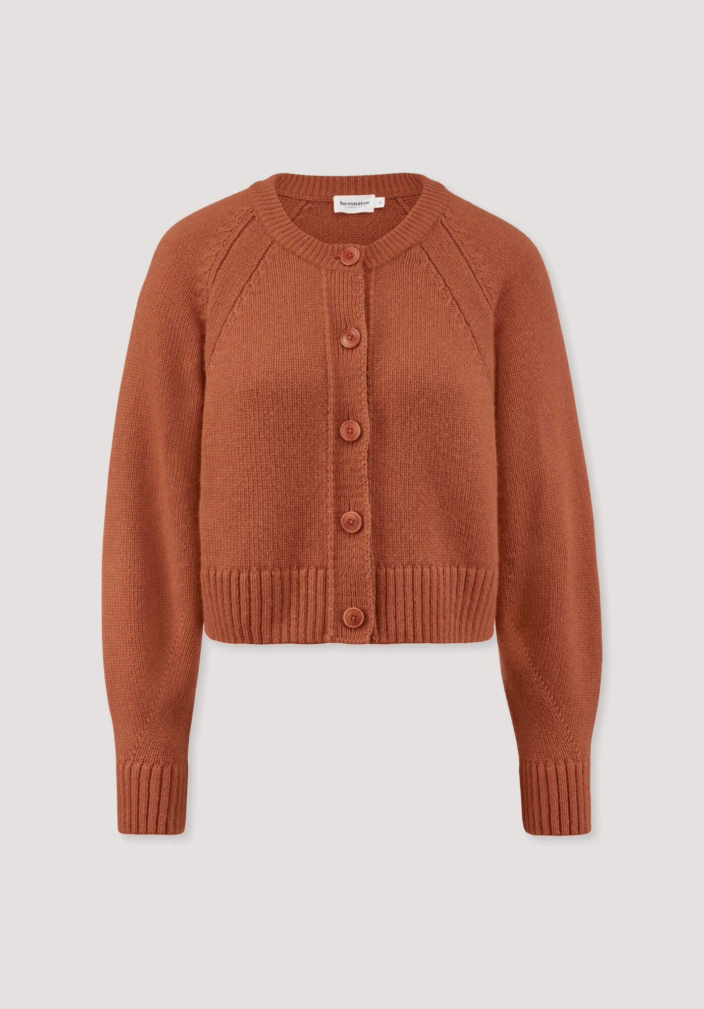 Hessnatur Strickjacke aus Bio-Merinowolle mit Bio-Baumwolle (1-tlg)