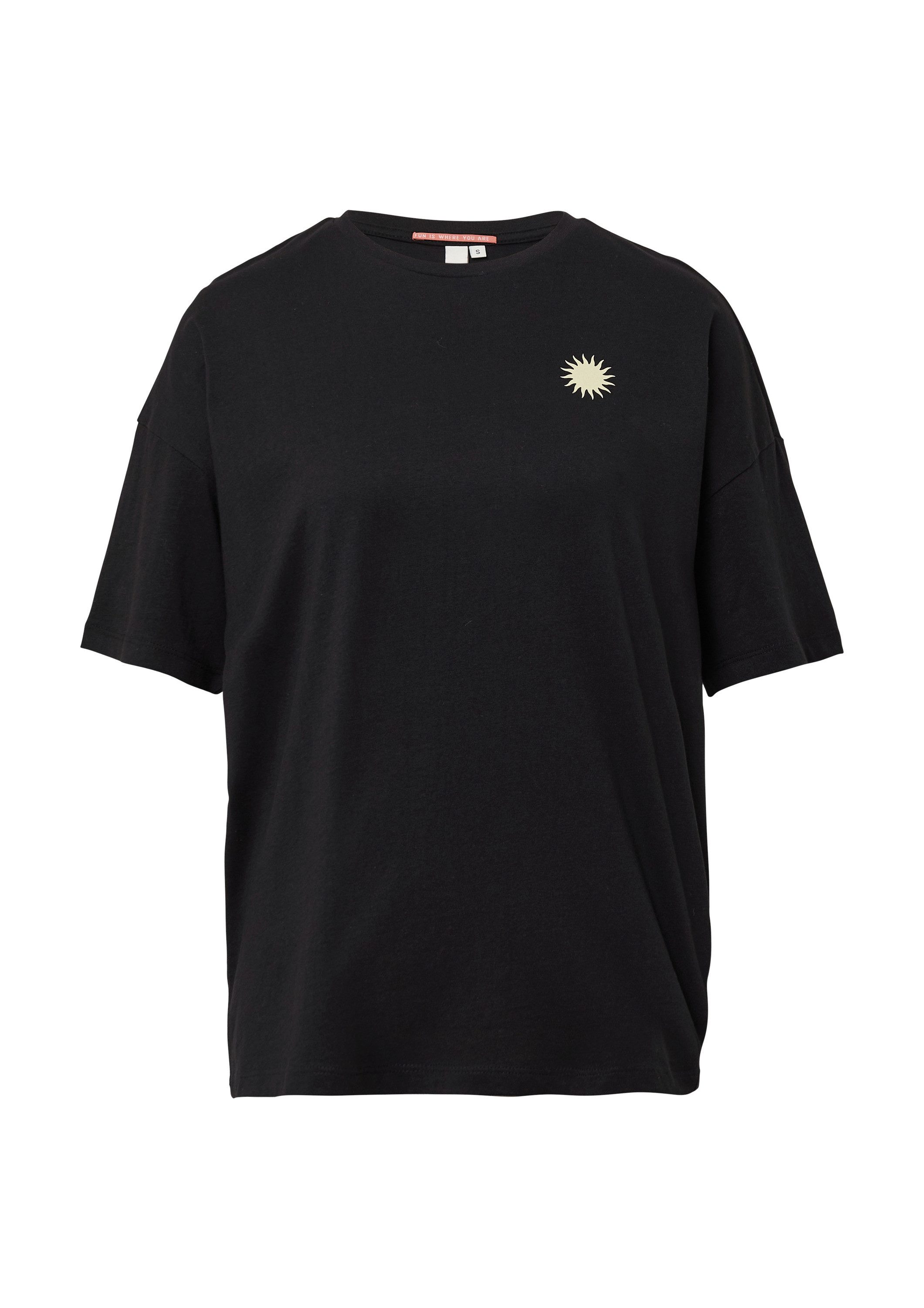 QS Kurzarmshirt T-Shirt Baumwollshirt mit Rückenprint günstig online kaufen