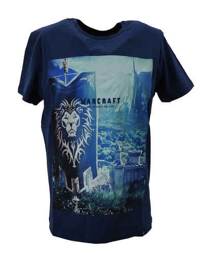 Gozoo T-Shirt (1-tlg) World of Warcraft blau Baumwolle Freizeit TShirt Shirt bedruckt