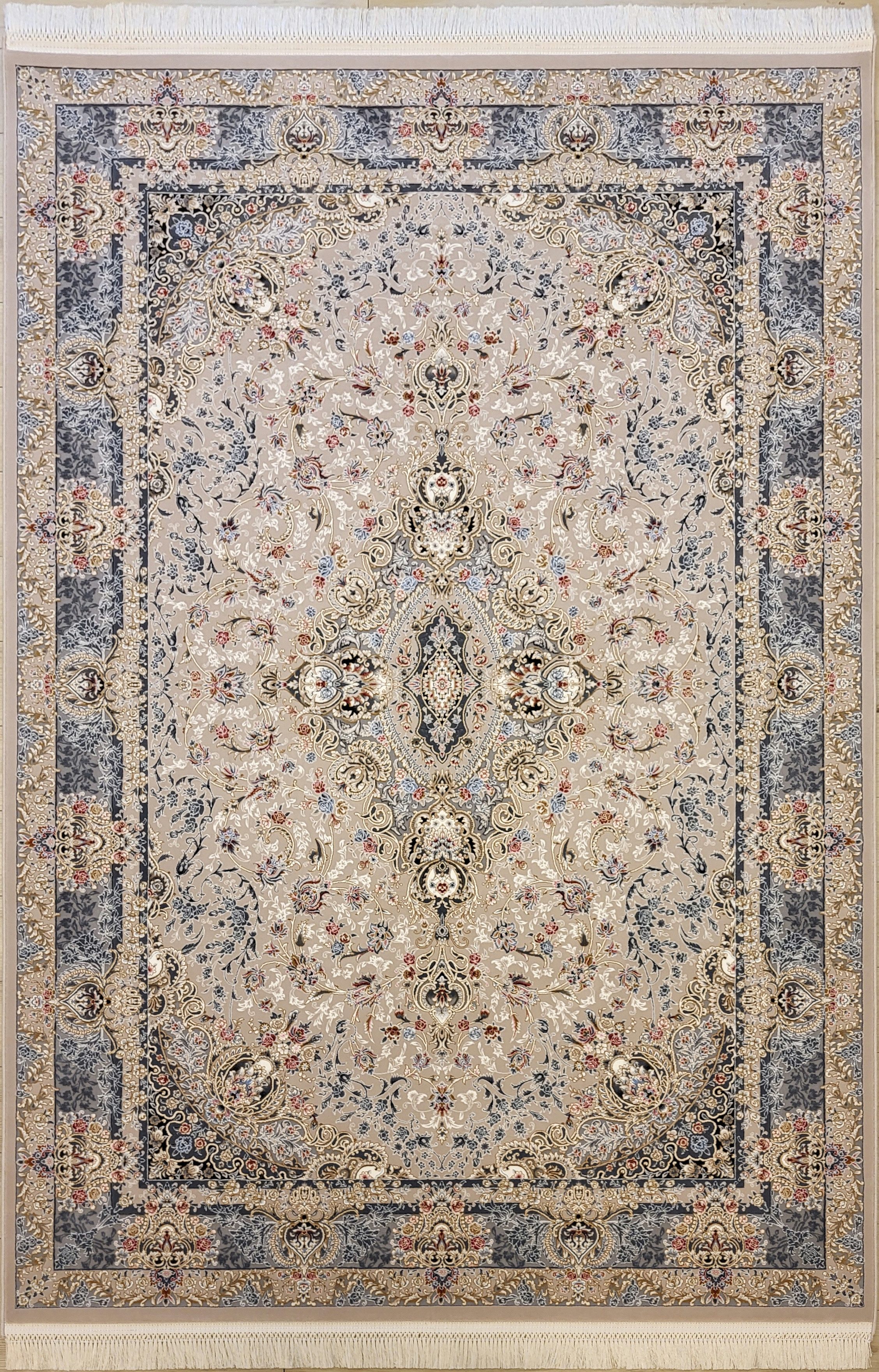 Rug Studios Teppich Teppich DESIGN IRAN 12801 2,8 M PUNKTE, Rechteckig, Höhe: 0 mm, modern, 150 x 225 cm, Beige
