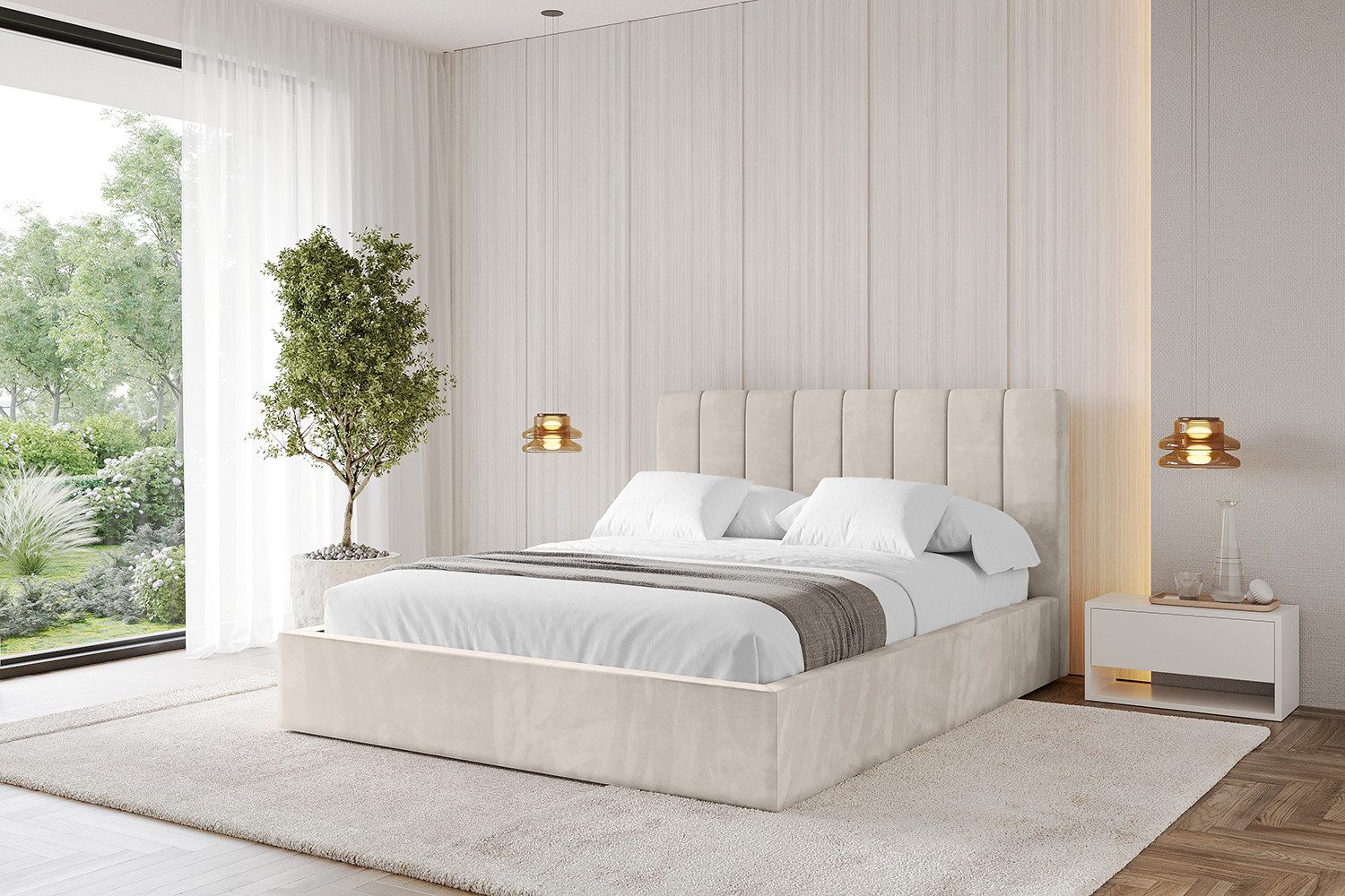 ALTDECOR Polsterbett STERA, Doppelbett mit Stauraum, günstig online kaufen