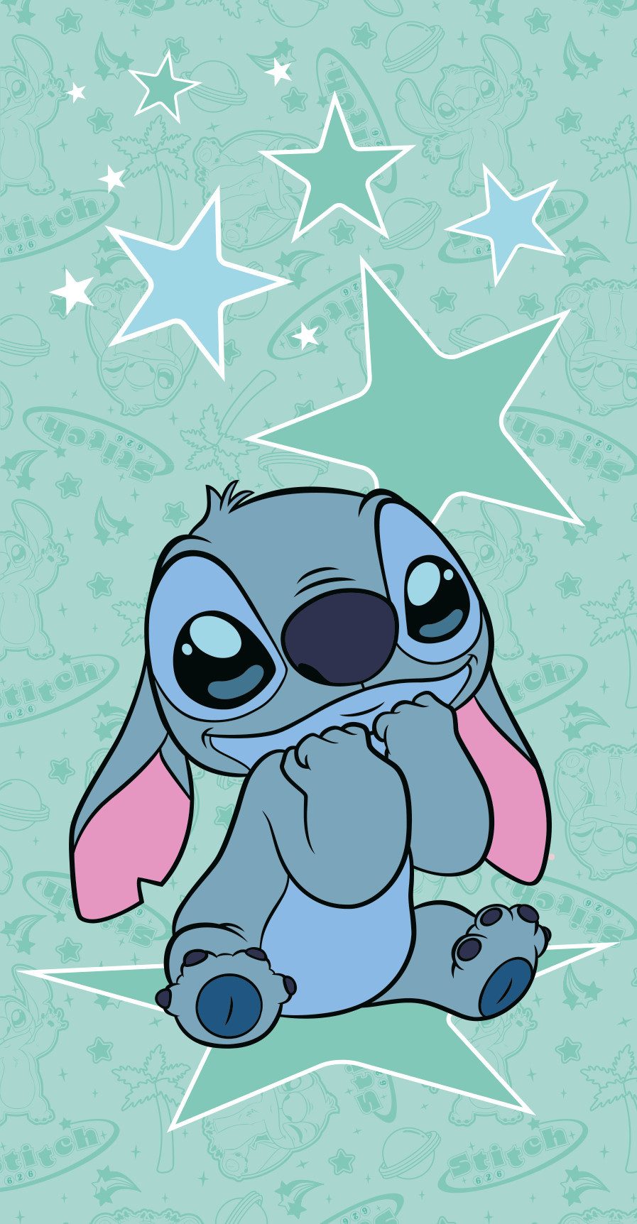 Jerry Fabrics Handtücher Disney Lilo & Stitch Badetuch Strandtuch Duschtuch 70x140cm Baumwolle, (1 Duschtuch, 1-St), Langlebig
