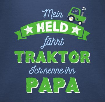 Shirtracer T-Shirt Mein Held fährt Traktor Papa Geschenk Vatertag Baby