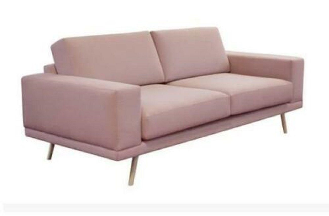 JVmoebel Sofa Moderner Dreisitzer Stoff Wohnzimmer Design Couchen Polster Sofa, Made in Europe Rosa