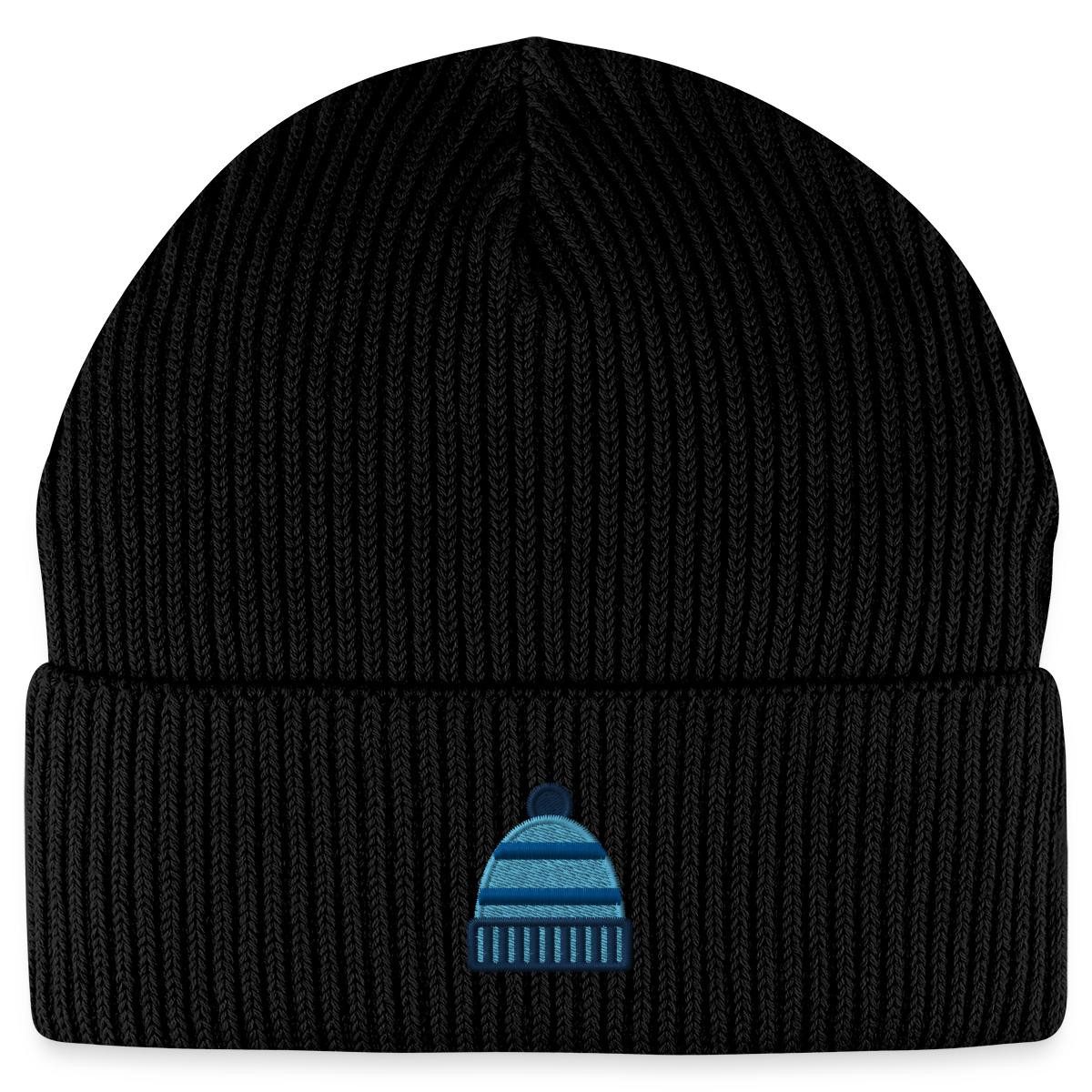 Beanie Stickerei Wintermütze Fisherman Beanie Bio Mütze