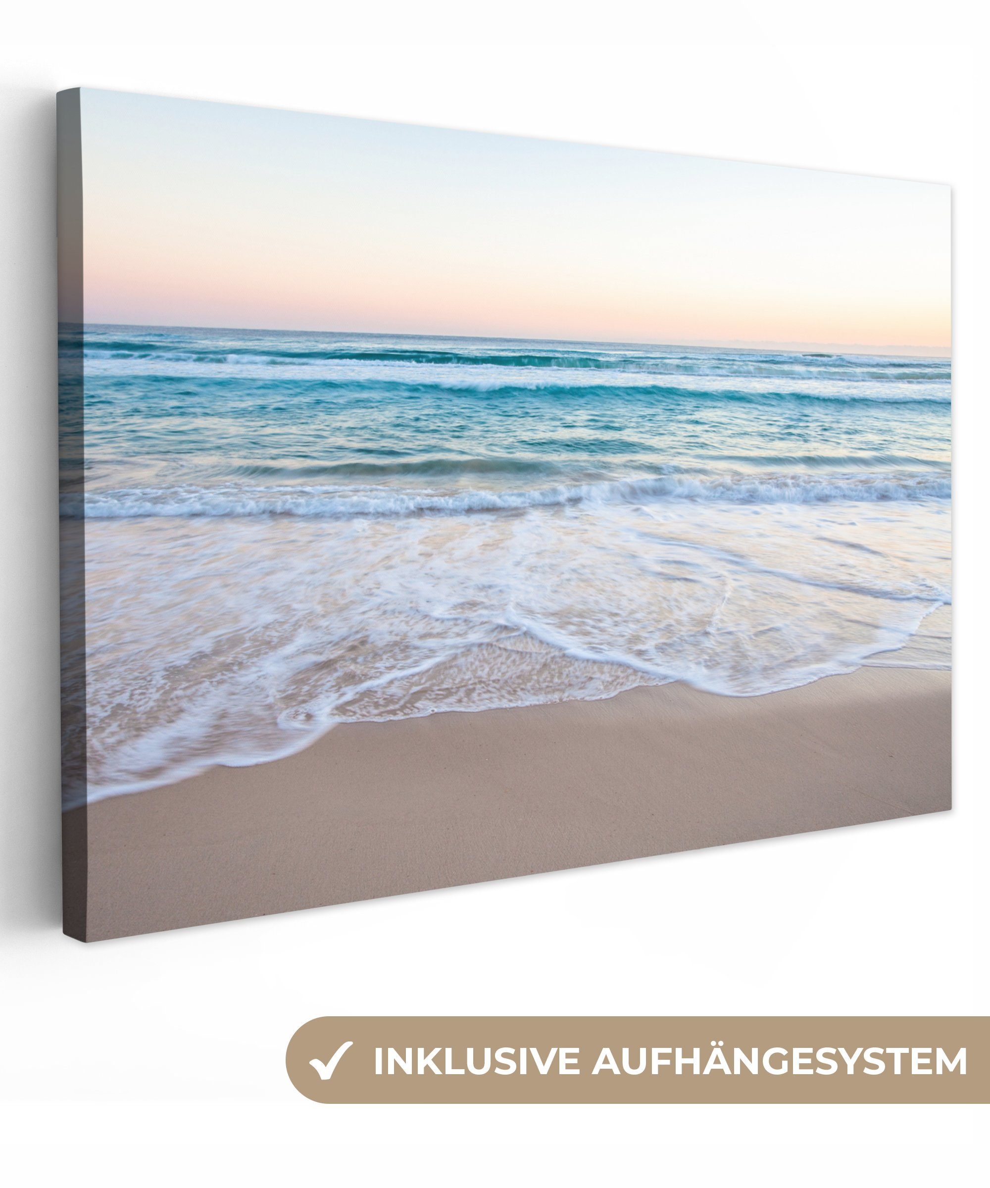 OneMillionCanvasses® Leinwandbild Strand - Meer - Pastell, Fotodruck (1 St) günstig online kaufen