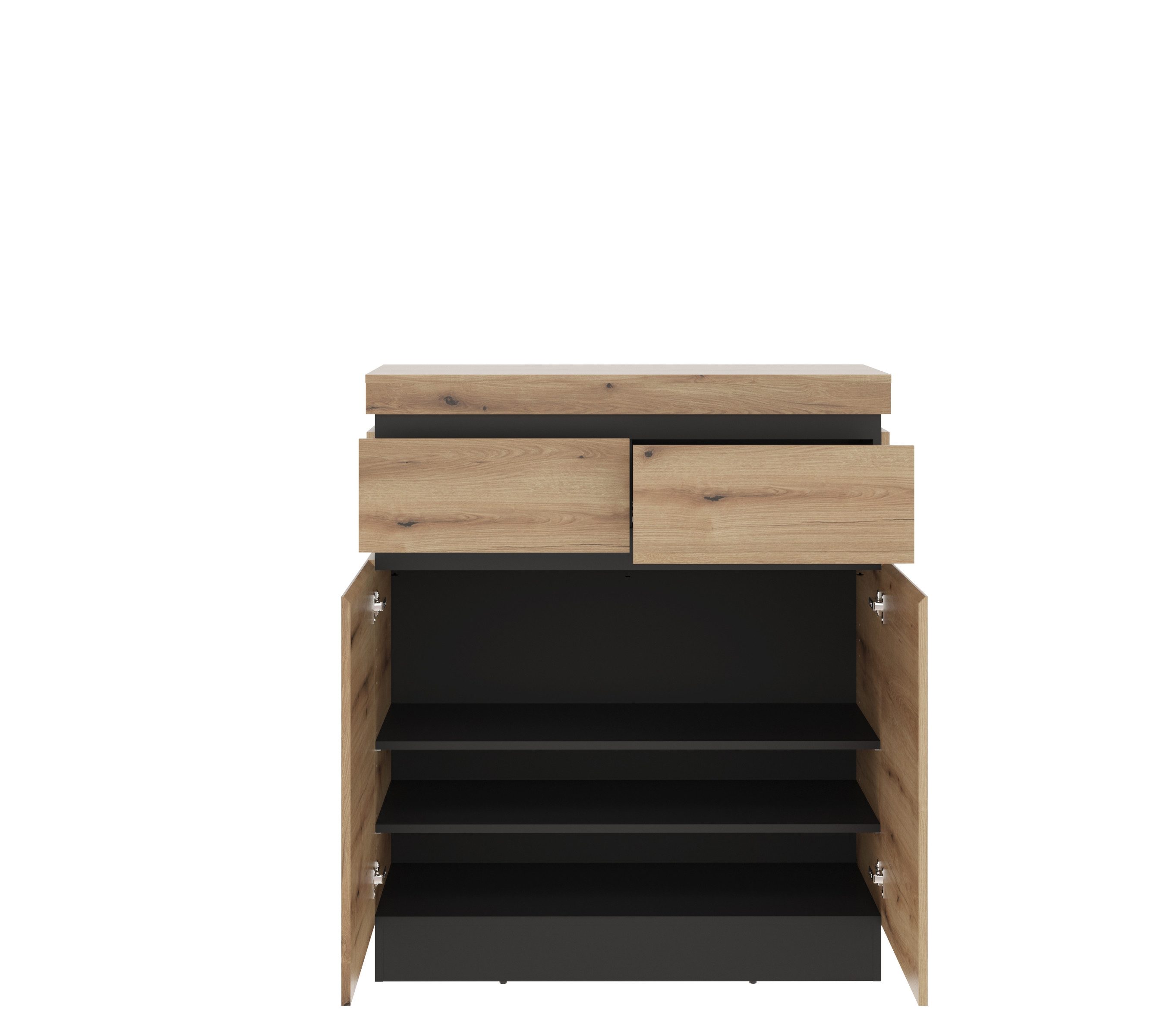freiraum Kommode CORTE, in Coast Evoke Eiche Dekor/Kosmos Grau - 100x115,3x45cm (BxHxT)