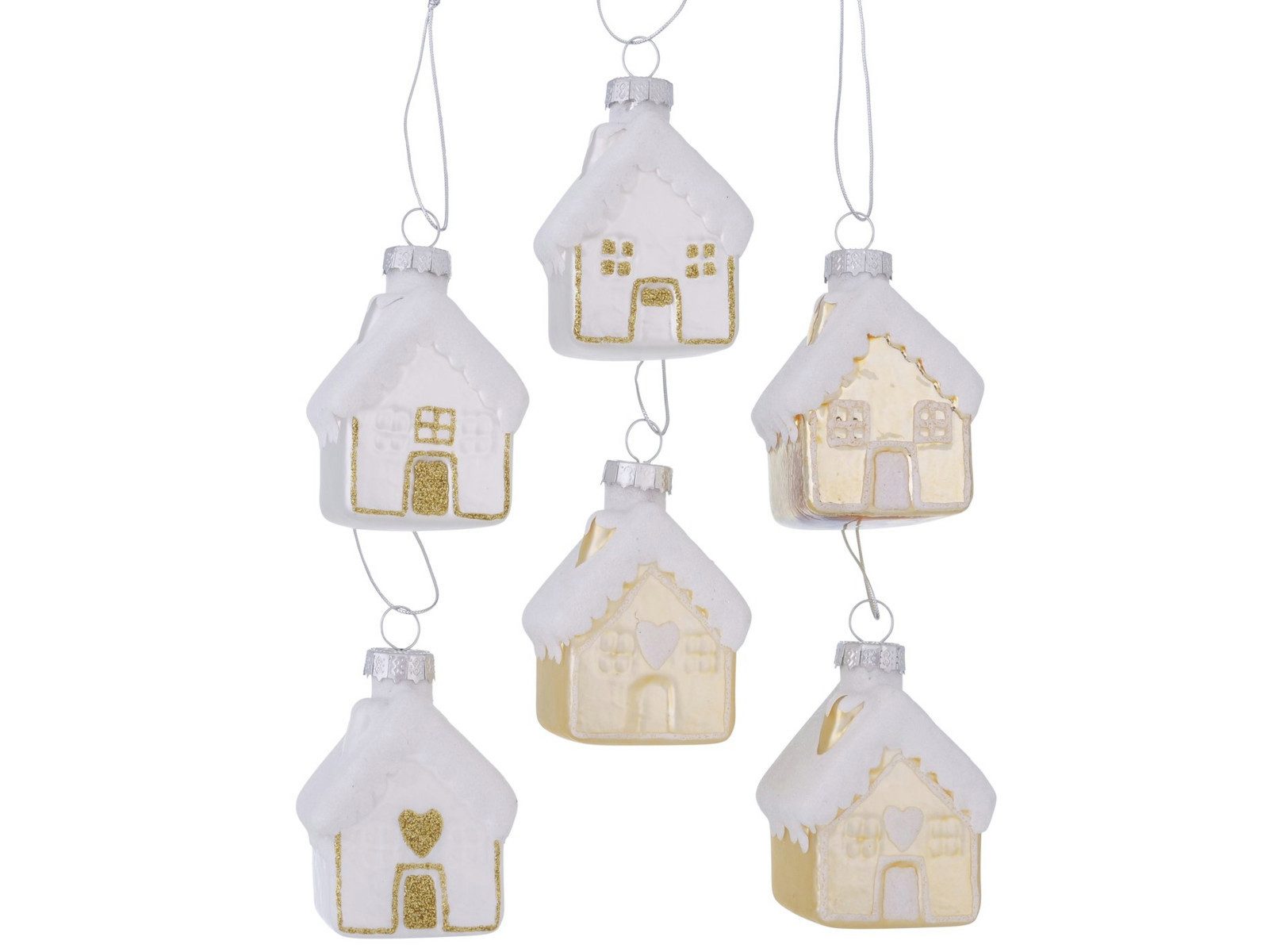 BOLTZE Baumbehang Nellas Haus Weihnachtsanhänger sortiert 6cm (1 Stück)