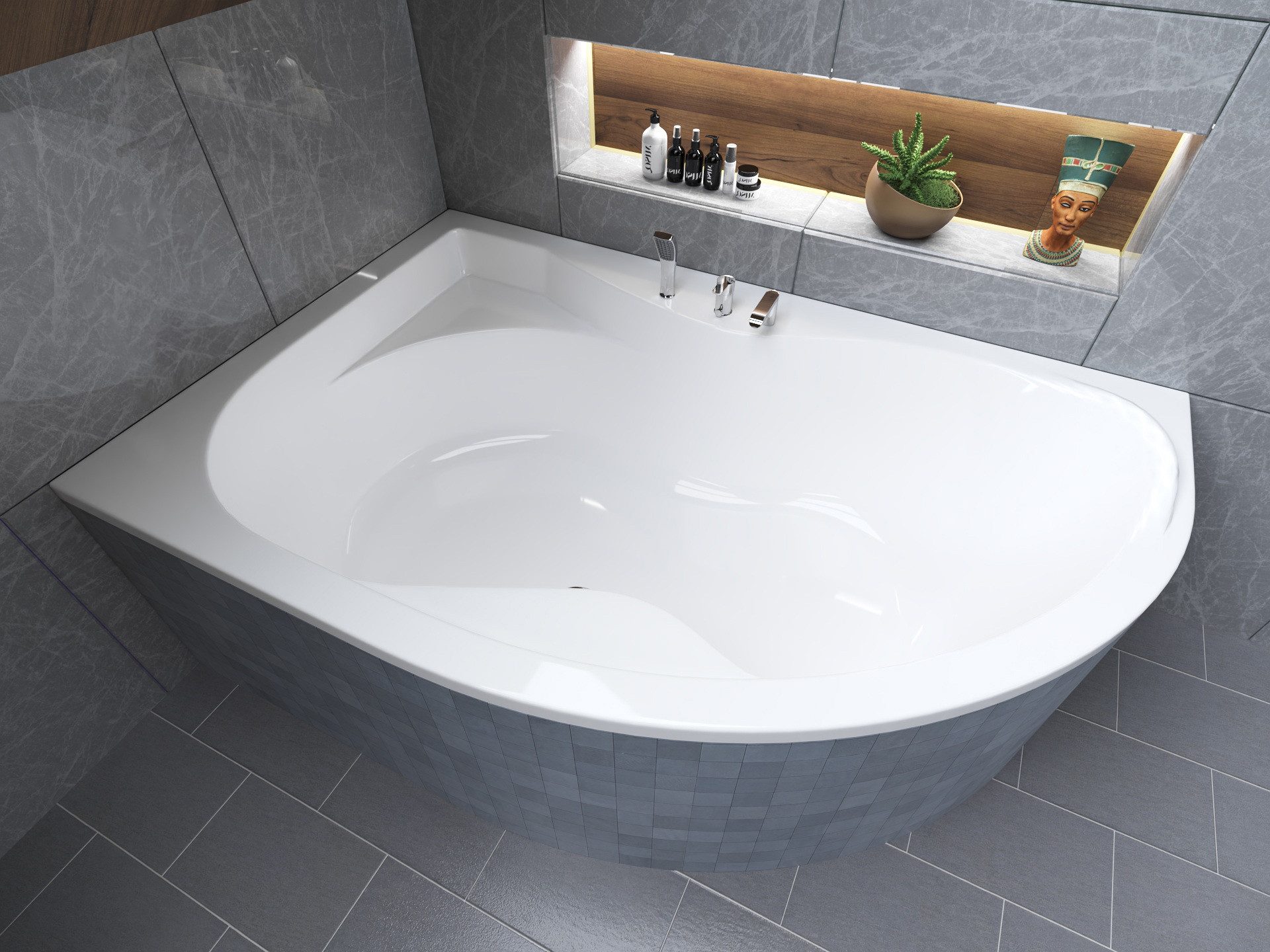KOLMAN Badewanne Eckbadewanne Dora 170x110, (Links/Rechts), günstig online kaufen