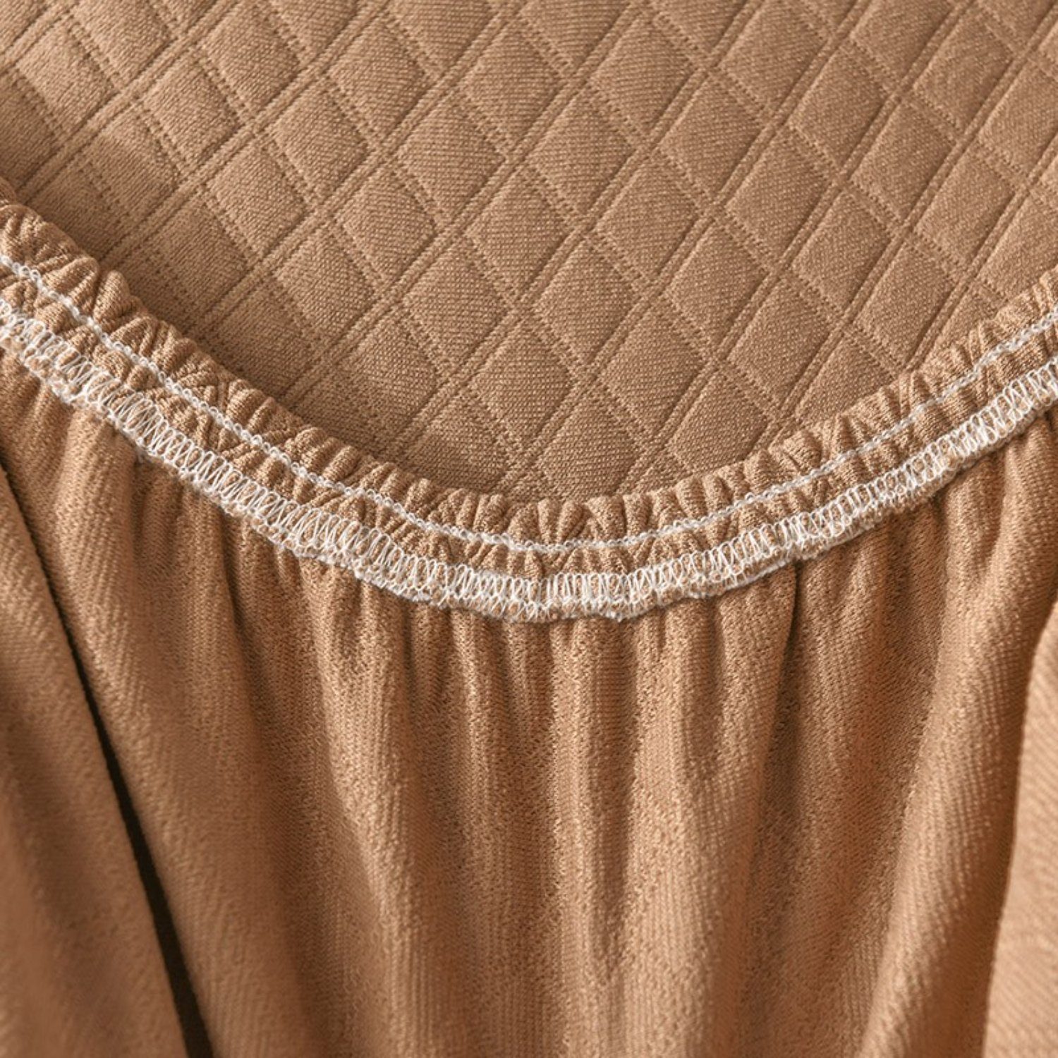 Stuhlschutz Stuhlhusse, HOMEIDEAS, Kamel Esszimmerstuhlbezug Stretch-Jacquard