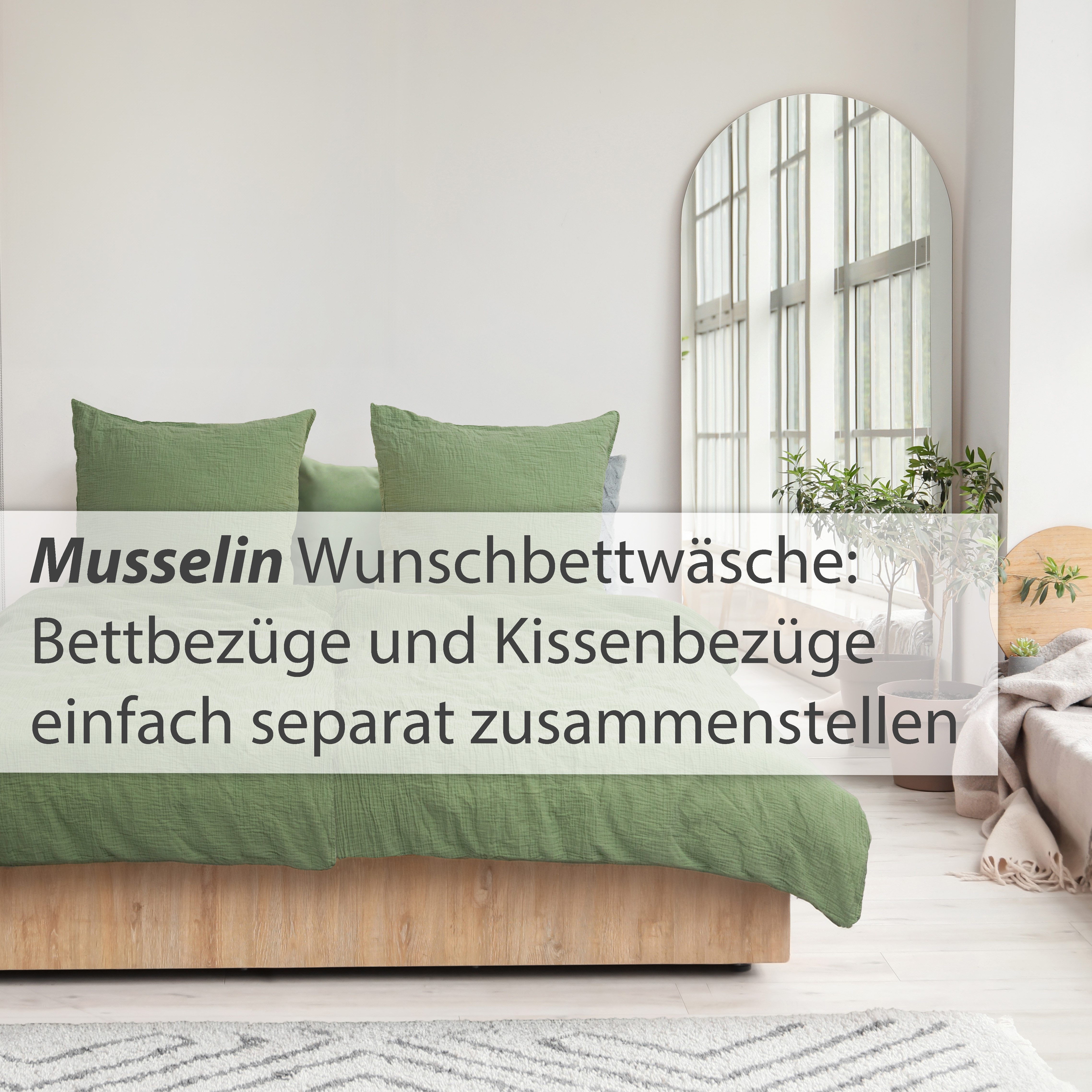 Hausfelder Bettbezug Hausfelder Musselin Kissenbezug 40x40, günstig online kaufen