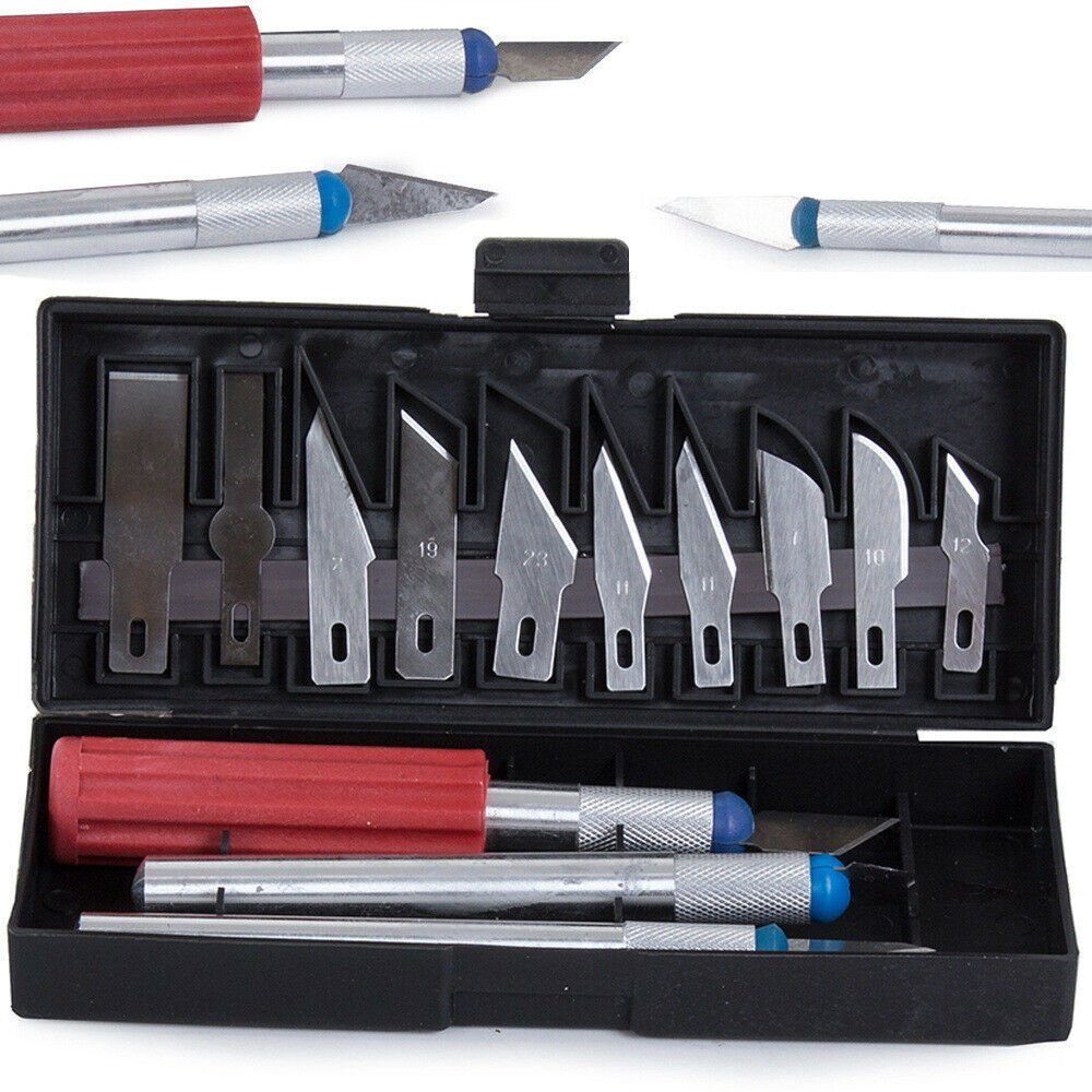 Skalpell Messer Set Modelliermesser Präzisionsmesse​r Cutter mit 10 Klingen 