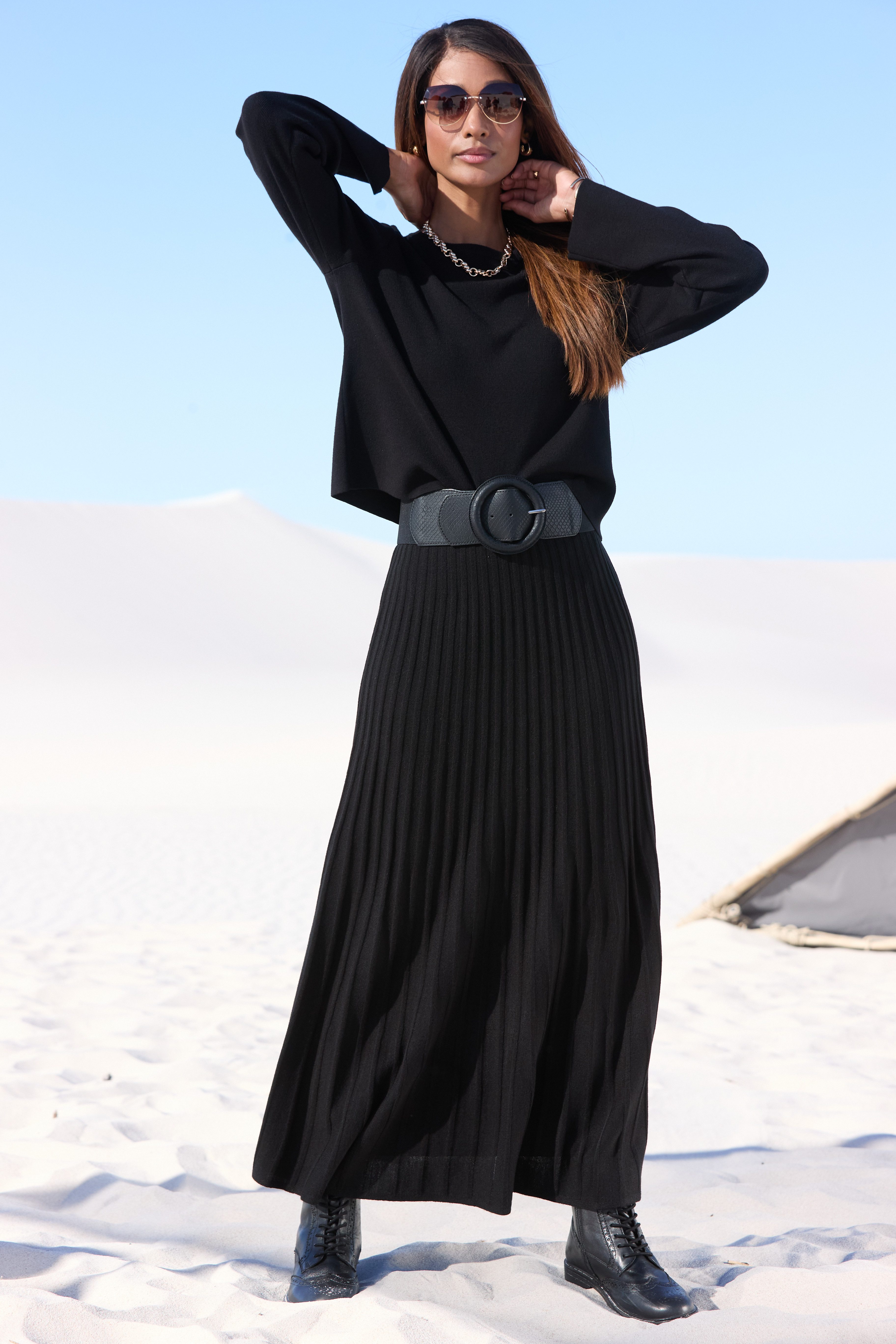 LASCANA Taillengürtel Stretchgürtel, Gürtel für Kleid & Overall, Bauchgürtel mit Shaping-Effekt dank elastischem Stretch-Material