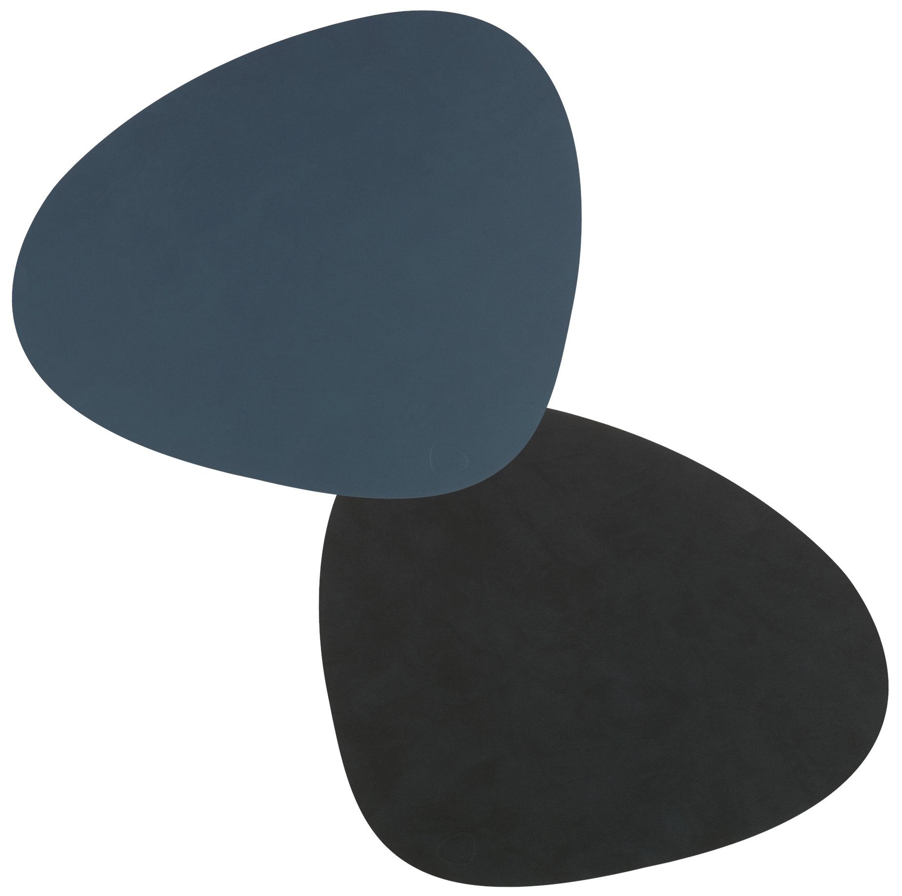 LIND DNA Platzset DOUBLE NUPO Tischset Curve dark blue/black, Table Mat Curve L Double Nupo Dark Blue/Black