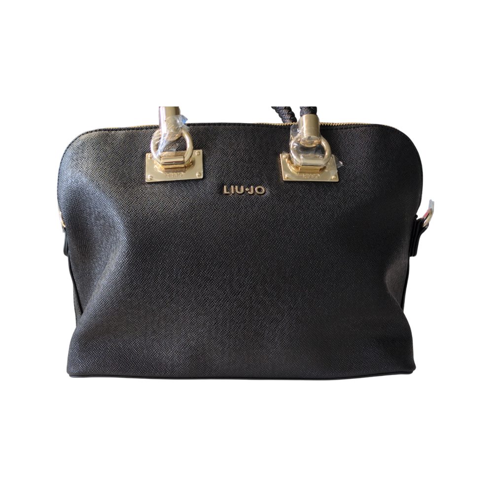 Henkeltasche Handtasche Kunstleder Schwarz Trageriemen A14039E0087-22222