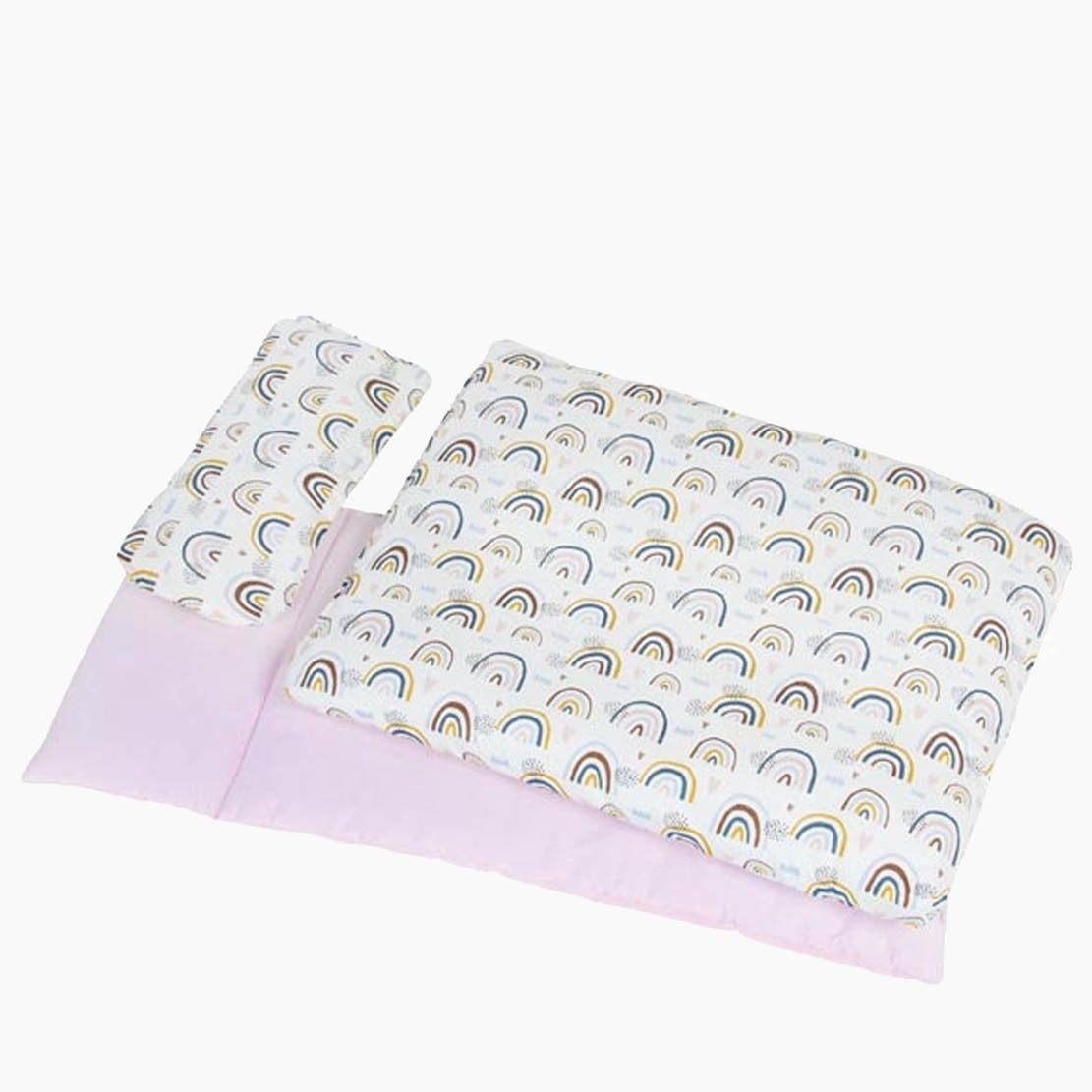 goki Puppen Bettwäsche Puppenbettzeug Regenbogen, (packung, 3-tlg., set), für Puppen zwischen 55 cm und 70 cm. – Bild 4 von 5