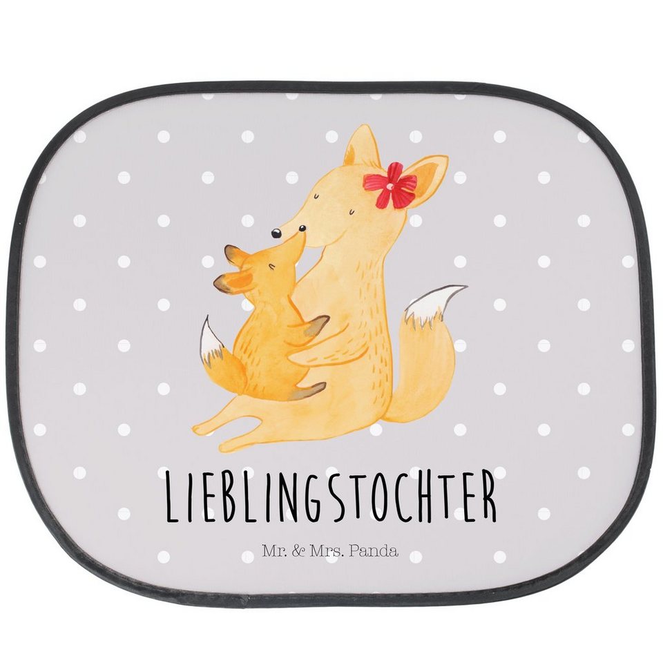 Sonnenschutz Fuchs Mama & Kind - Gelb Pastell - Geschenk