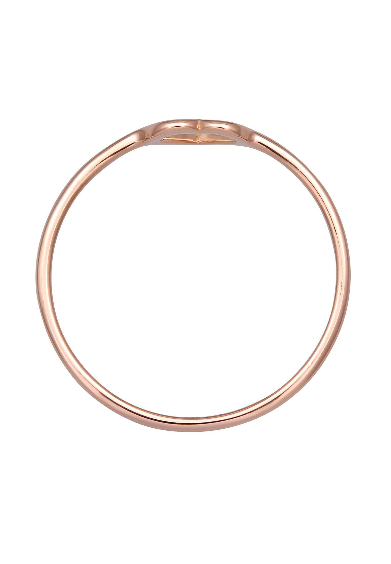 Premium Symbol Elli Herz 750 (18 Trend Fingerring Karat) Bandring Roségold