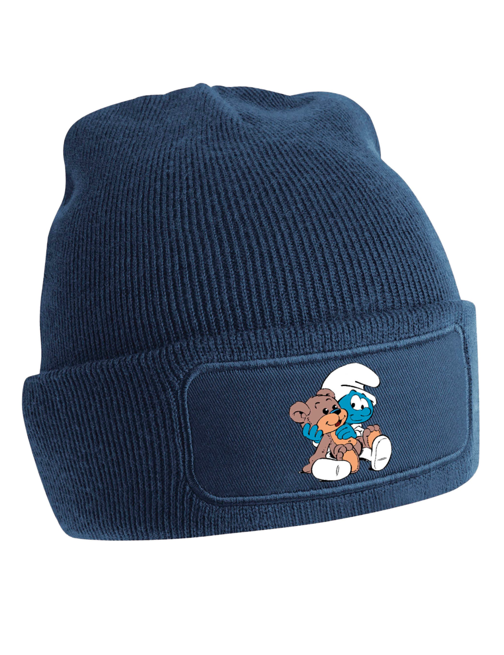 Youth Designz Beanie Kinder Beanie Mütze Baby Schlumpf Schlümpfe Fun Print Geschenk Wintermütze Strickmütze für Jungen & Mädchen