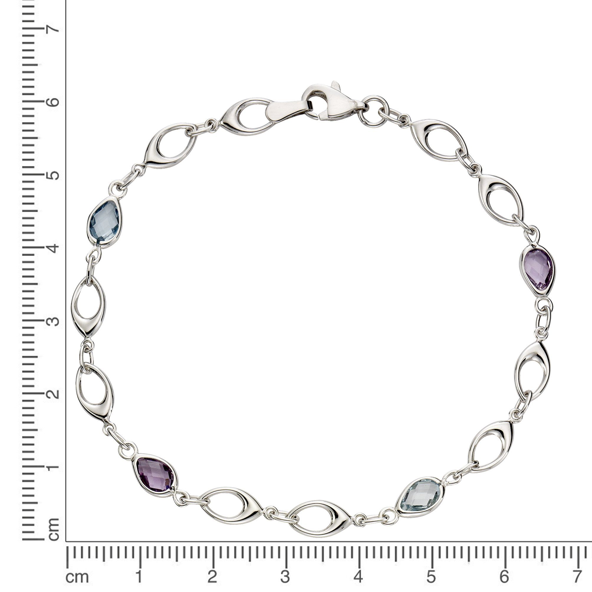 Fascination by Ellen K. Armband 375 Gold mit Blautopas (beh) und Amethyst günstig online kaufen