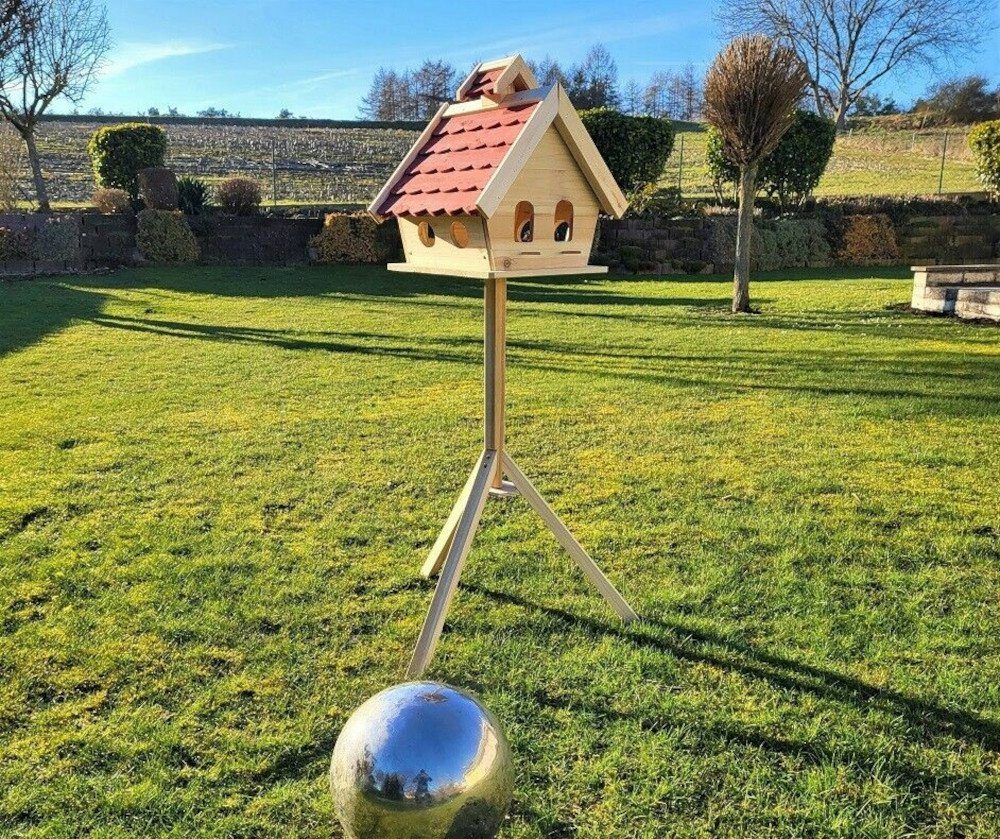 MYPETS Vogelhaus Vogelhaus STUBAI mit Ständer Vogelfutterhaus Futterhaus Vogel Haus