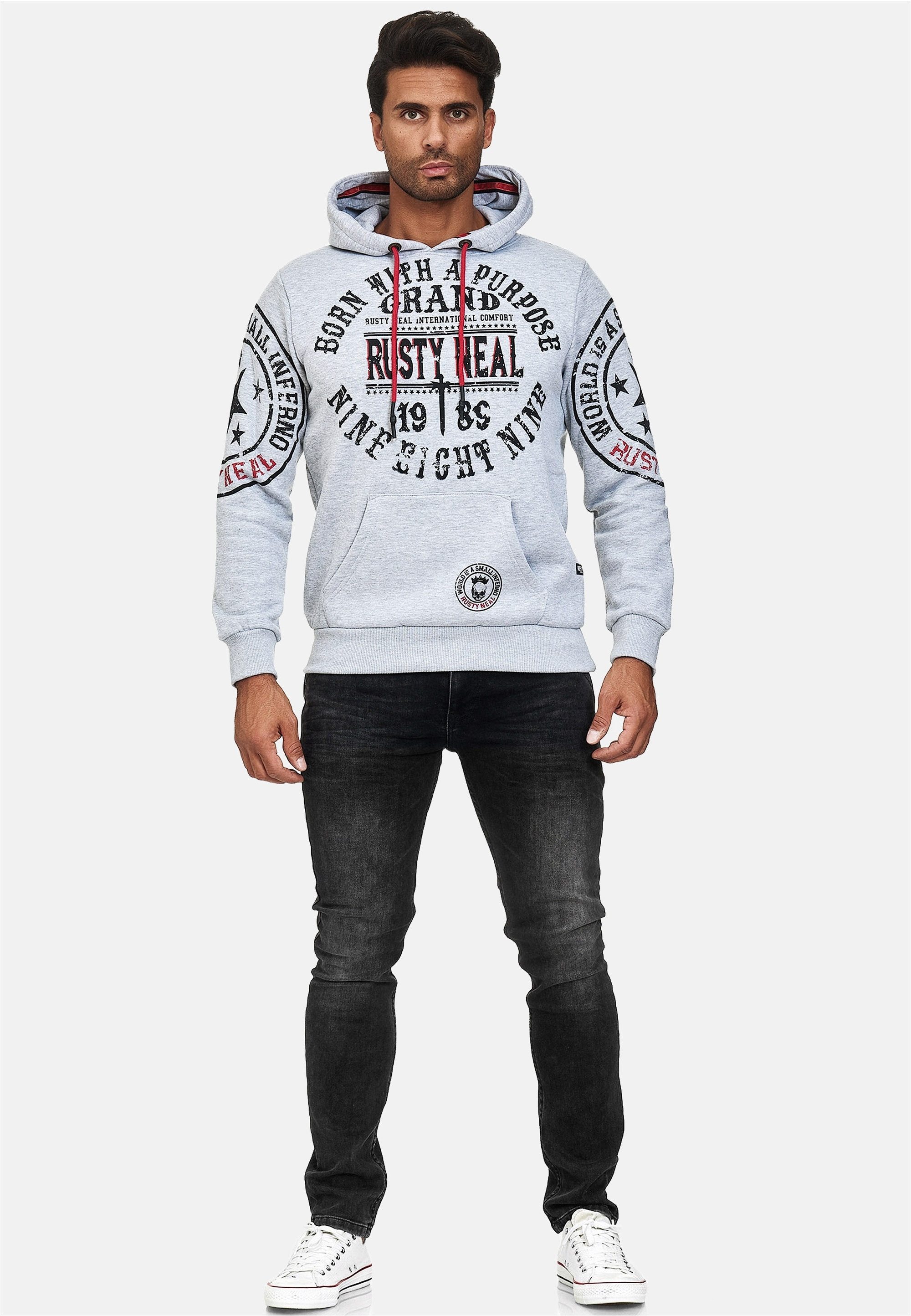 Rusty Neal Kapuzensweatshirt mit coolen Markenprints – Bild 2 von 5