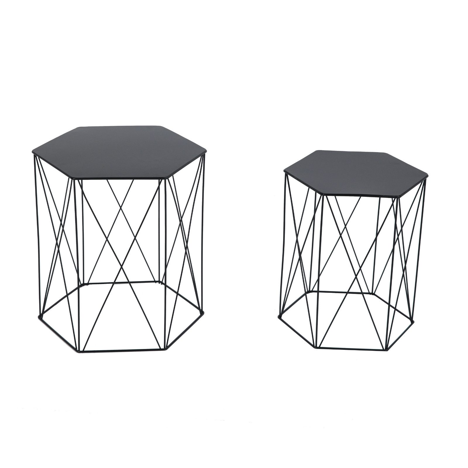 SVITA Beistelltisch HARPA (2er-Set), Satztisch, Dekoration, Stahlgestell, s günstig online kaufen