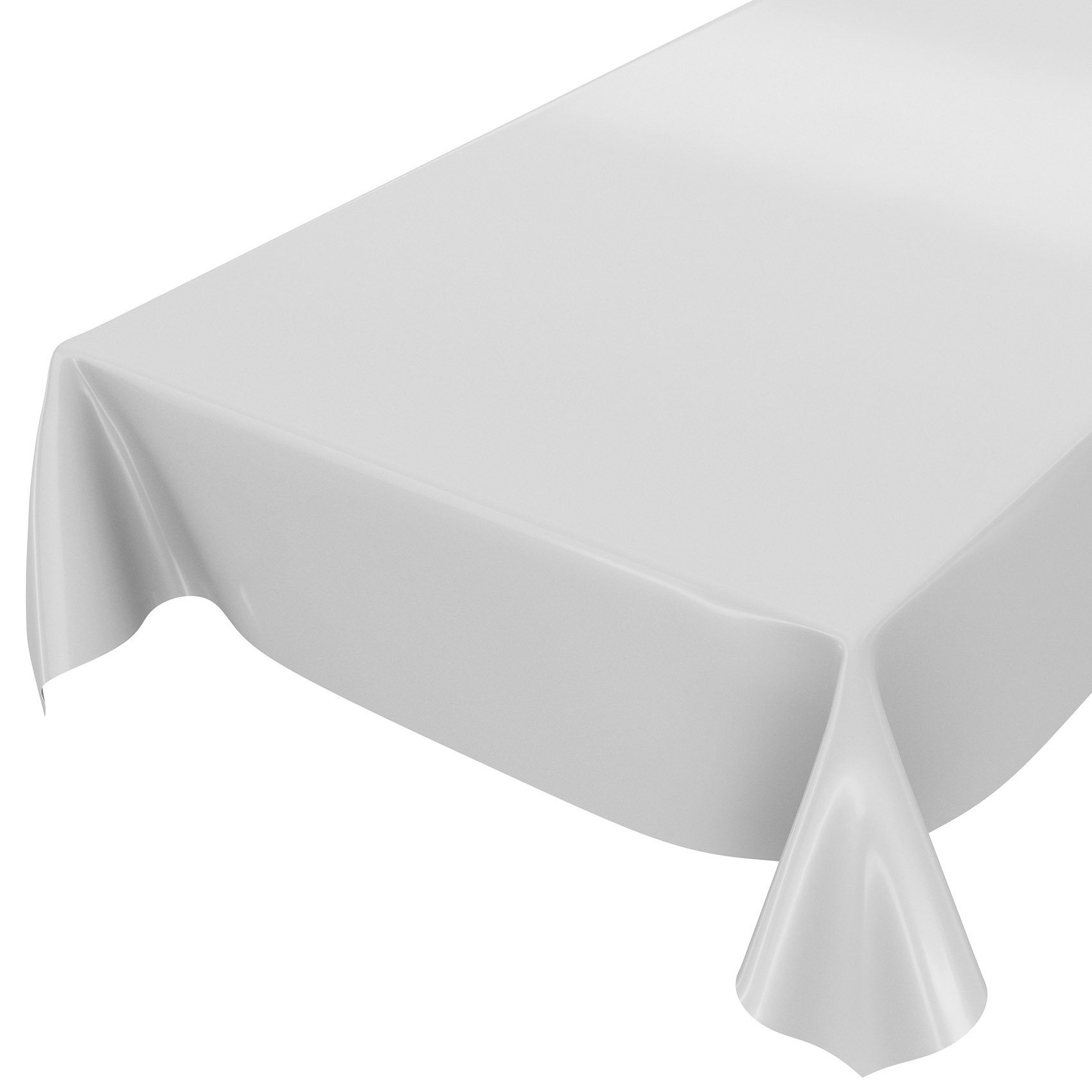 ANRO Tischdecke Tischdecke Uni Hellgrau Einfarbig Glanz abwaschbar Wachstuch Wachstuch, Glatt