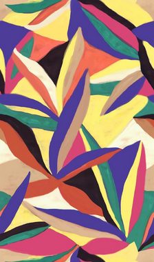 Newroom Vliestapete, [ 2,7 x 1,59m ] großzügiges Motiv - kein wiederkehrendes Muster - nahtlos große Flächen möglich - Fototapete Wandbild Blumen Blätter Made in Germany