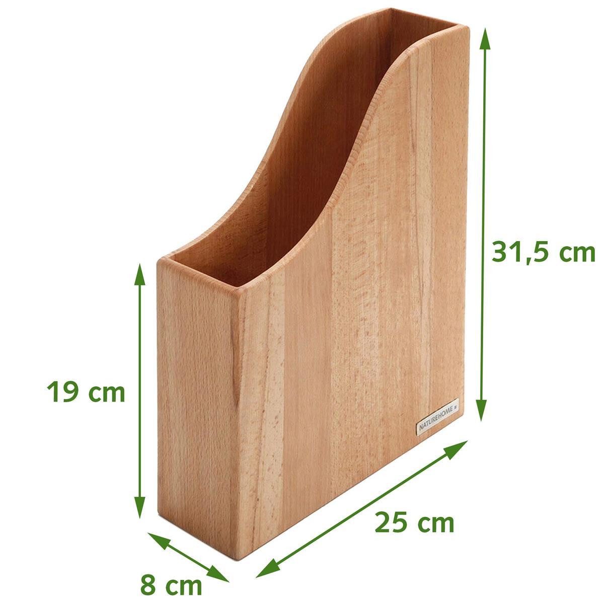 NATUREHOME Stehsammler CLASSIC Stehsammler Buche natur geölt A4