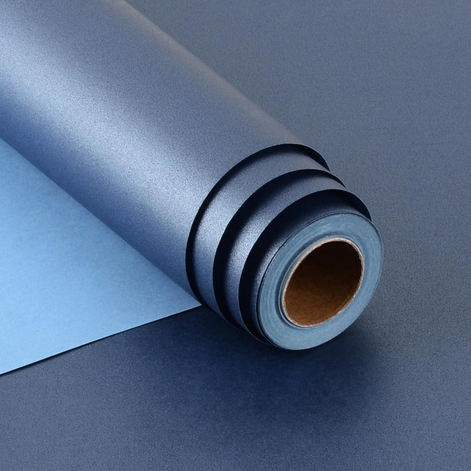 LuxusKollektion Geschenkpapier Geschenkpapier Blau 43cm x 10m