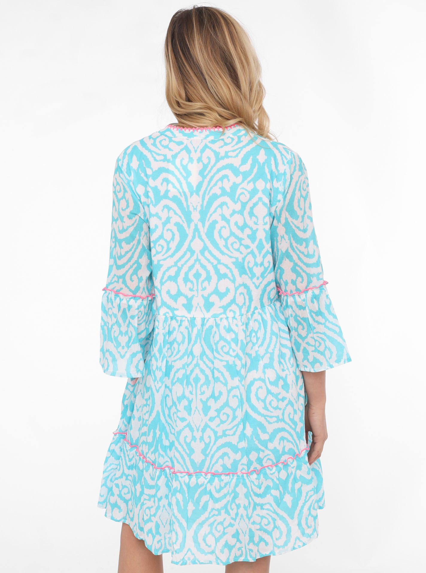 Zwillingsherz Sommerkleid Kleid "Ornamente" mit Tasseln, Trompeten Ärmeln u günstig online kaufen