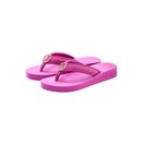 LASCANA Sandale, Badeschuh, Pantolette, Badelatsche, Flip Flop, Sommerschuh, Zehentrenner mit Ringapplikation "Italy" VEGAN