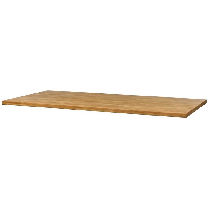 Depot Tischplatte Eichenholz-Tischplatte mit gerader Kante Anton (Packung 1 Stück Eichenholz-Tischplatte mit gerader Kante) aus Eichenholz B 180 Zentimeter T 90 Zentimeter