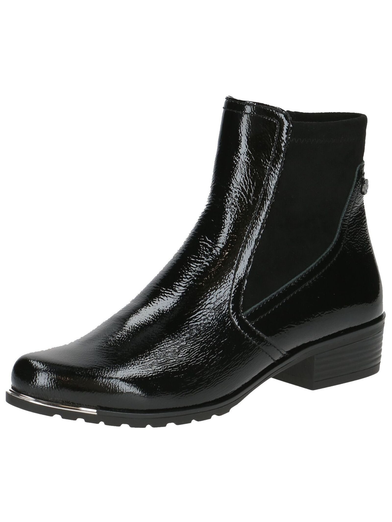 Stiefelette Leder/Textil . Stiefelette